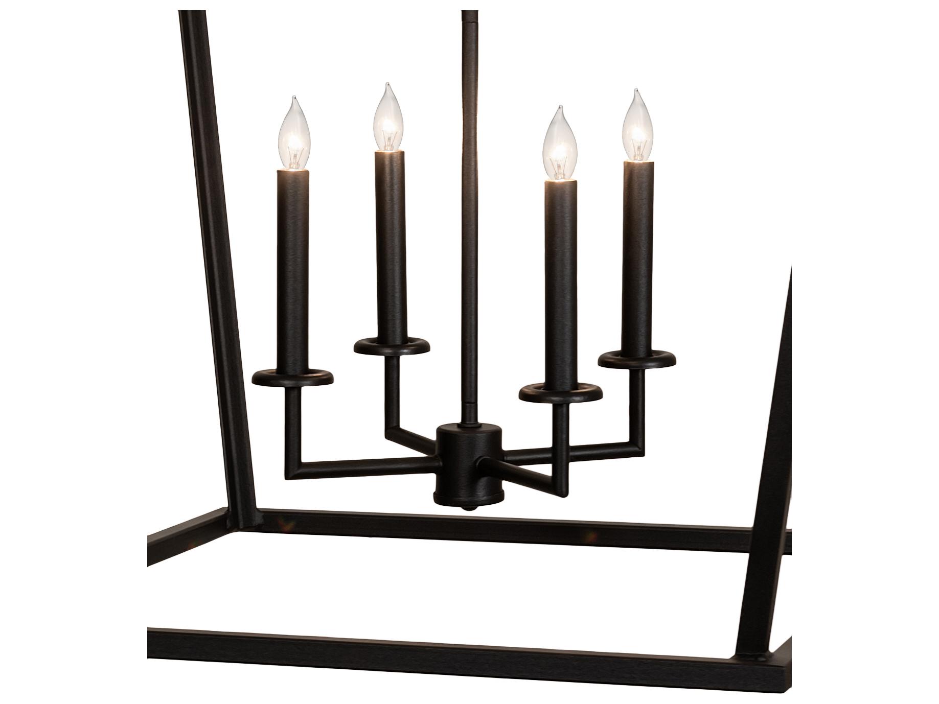 Meyda Kitzi 8-Light Black Candelabra Chandelier