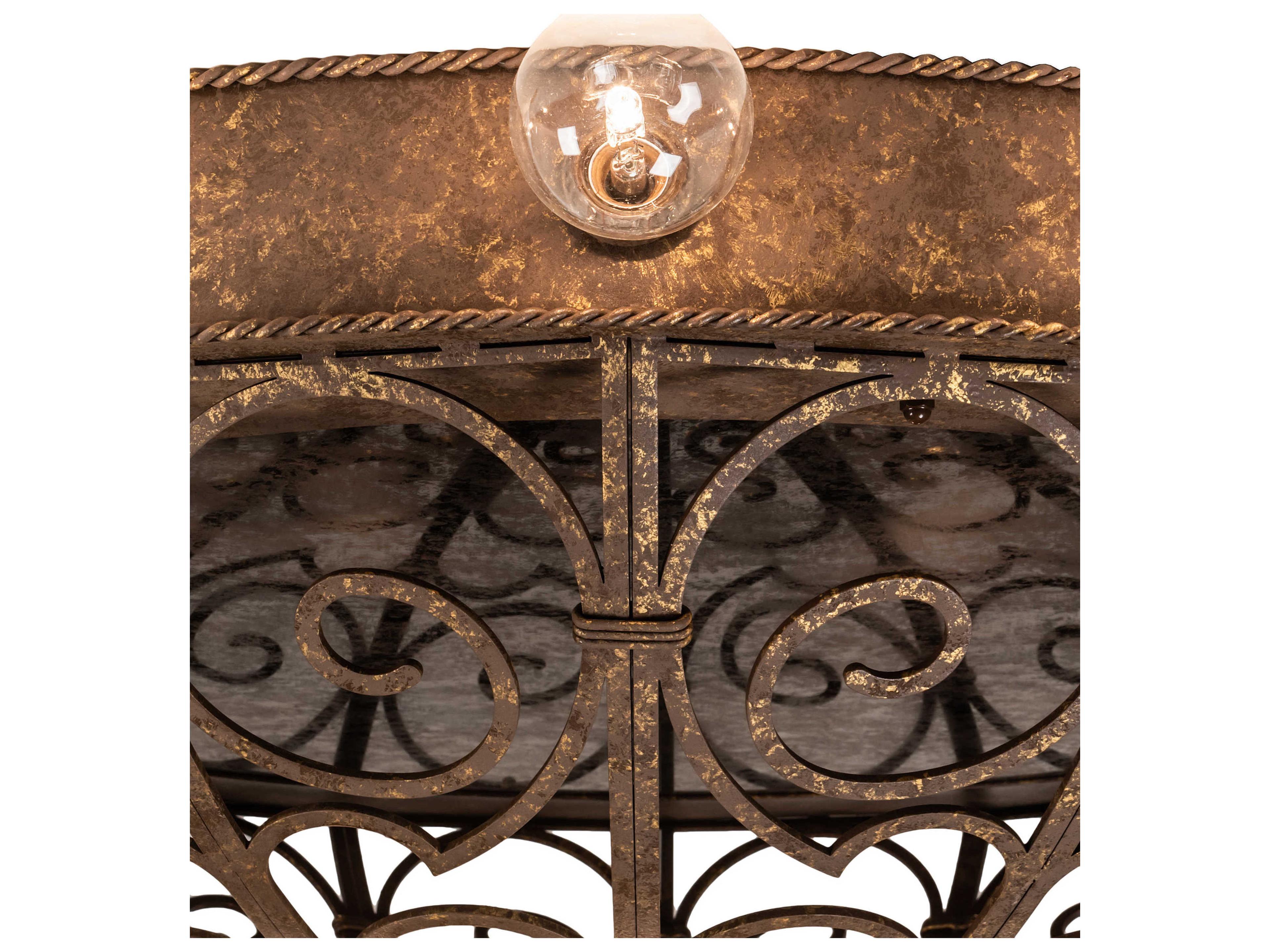 Meyda Osteria 24-Light Chocolate Gold Brown Flush Mount