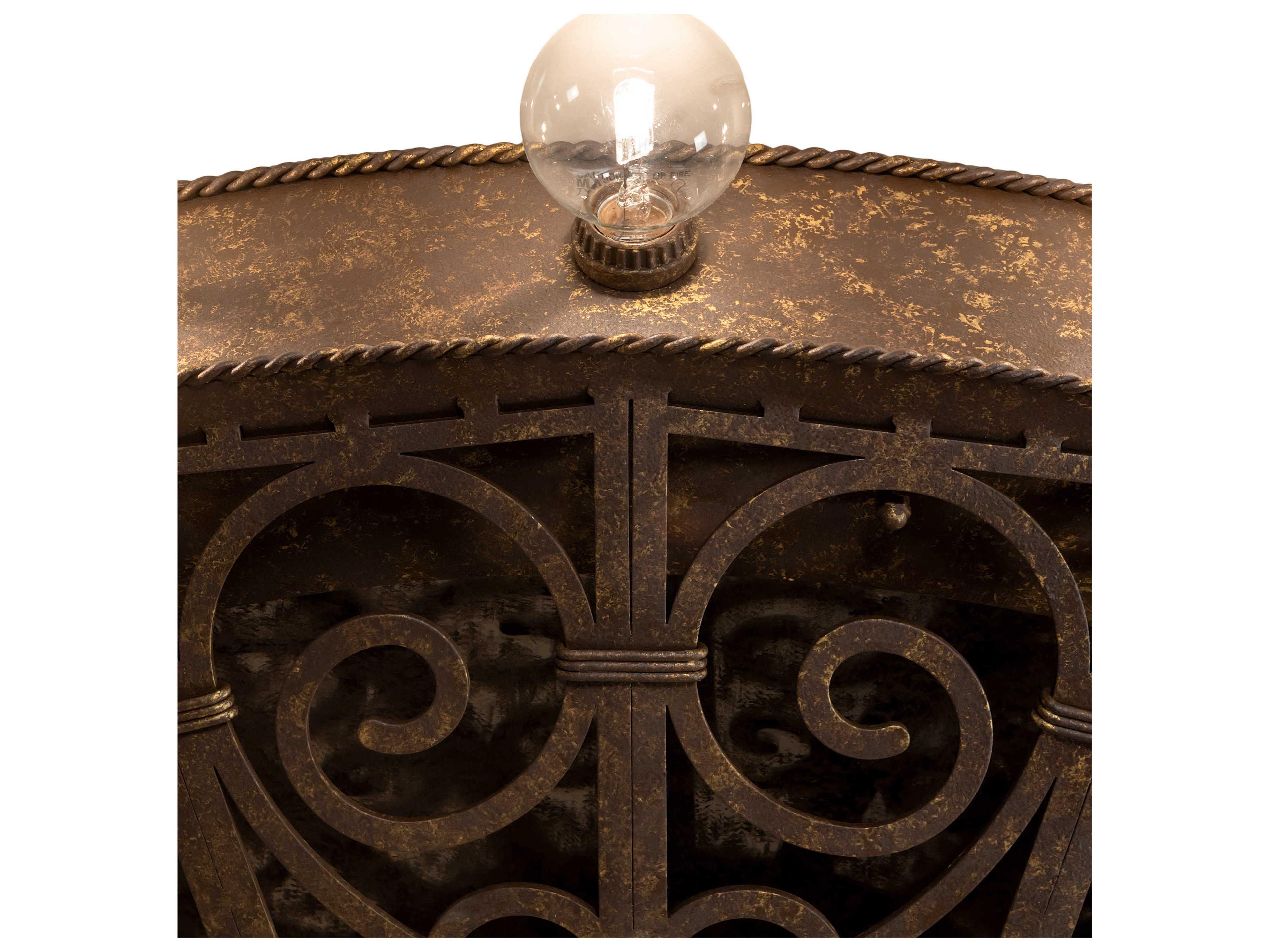 Meyda Osteria 20-Light Chocolate Gold Brown Flush Mount