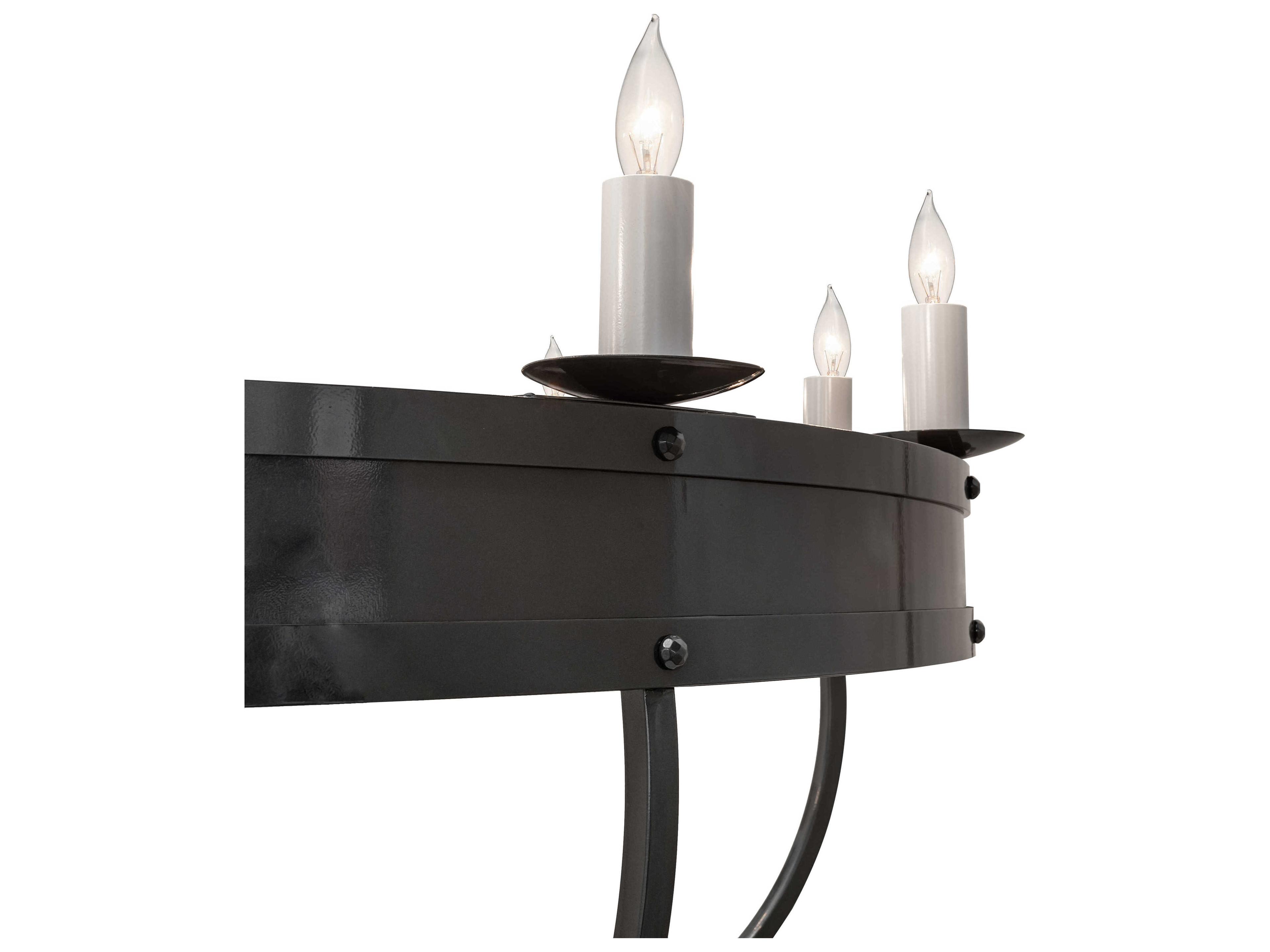 Meyda Parnella 10-Light Black White Candelabra Chandelier