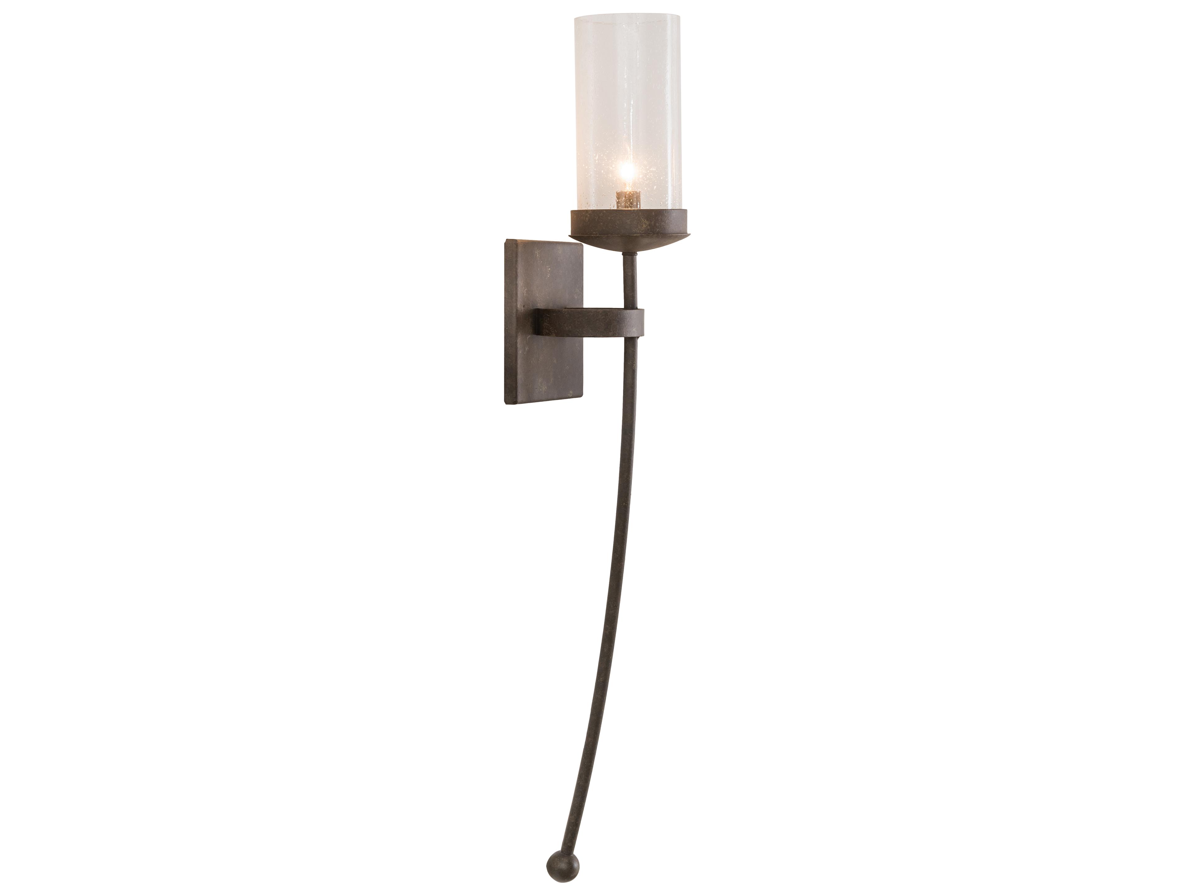 Meyda Bechar 1-Light Antique Brown Glass Wall Sconce