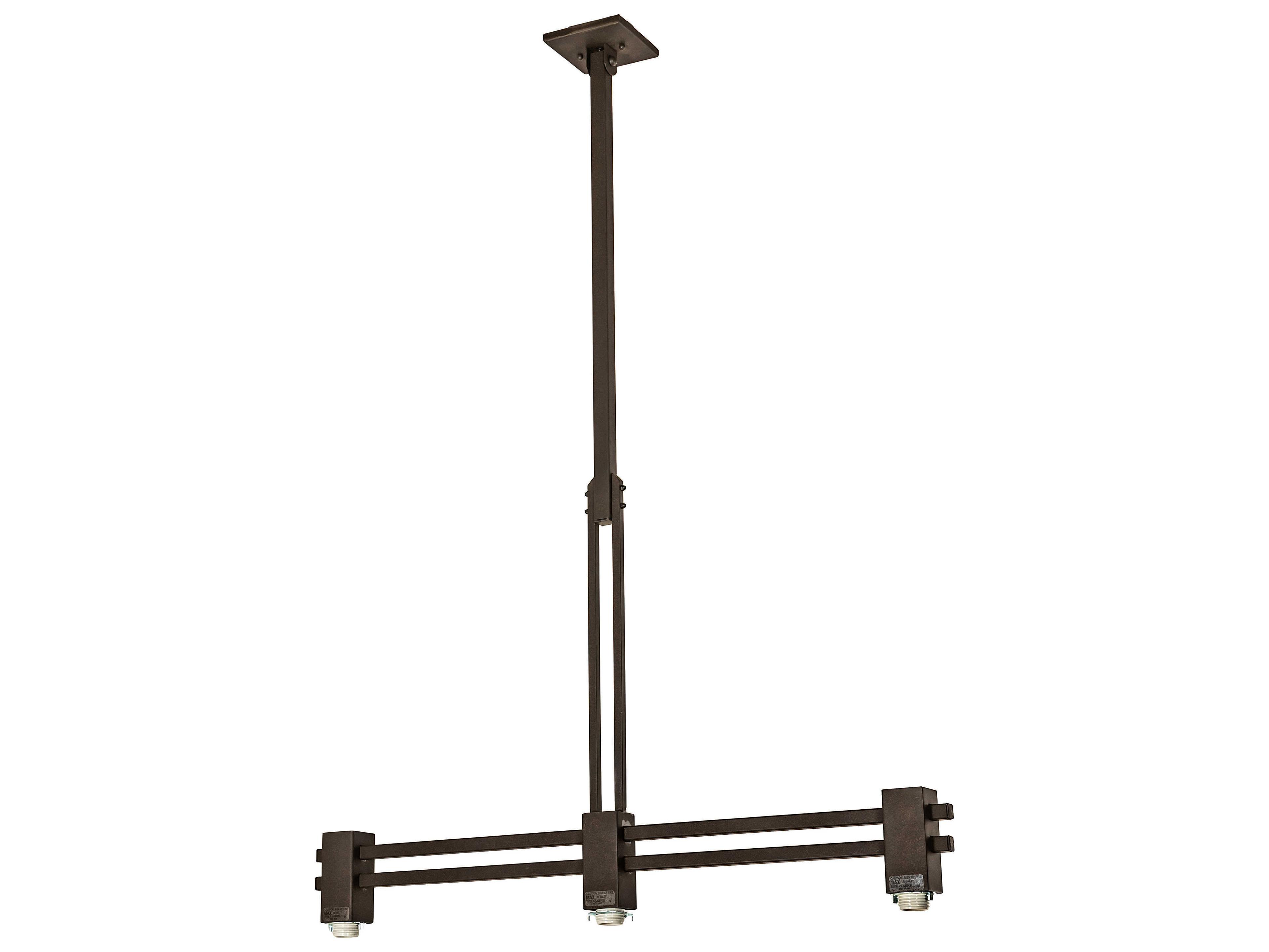 Meyda Soffe 3-Light Dark Roast Brown Geometric Island Pendant