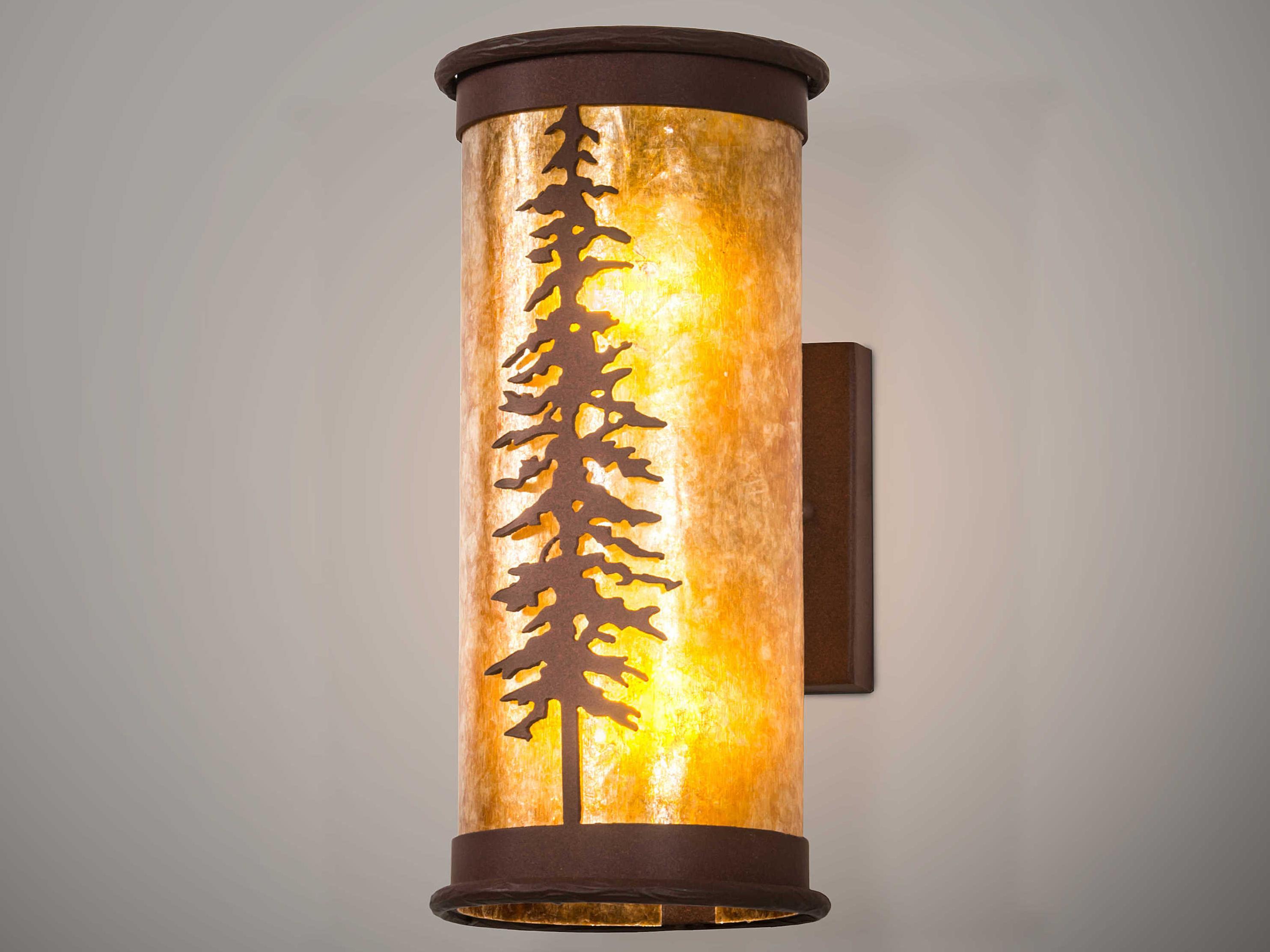 Meyda Pines 2-Light Red Rust Brown Wall Sconce