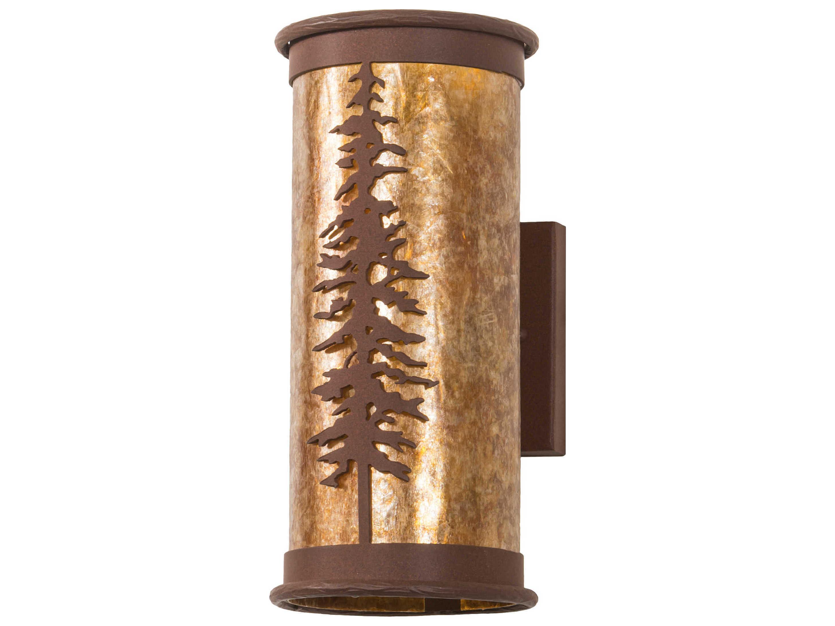 Meyda Pines 2-Light Red Rust Brown Wall Sconce