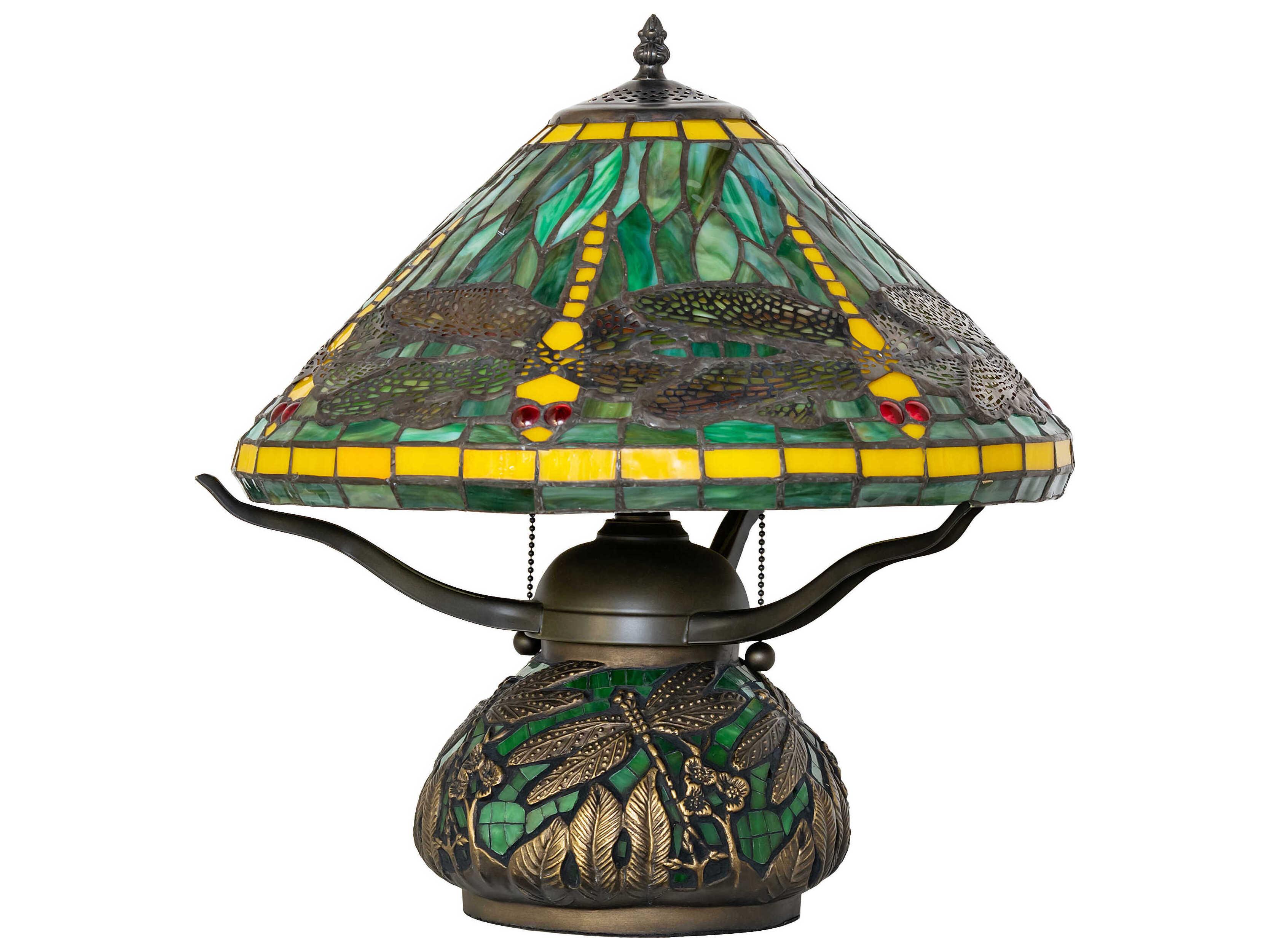 Meyda Tiffany Dragonfly Mahogany Bronze Table Lamp