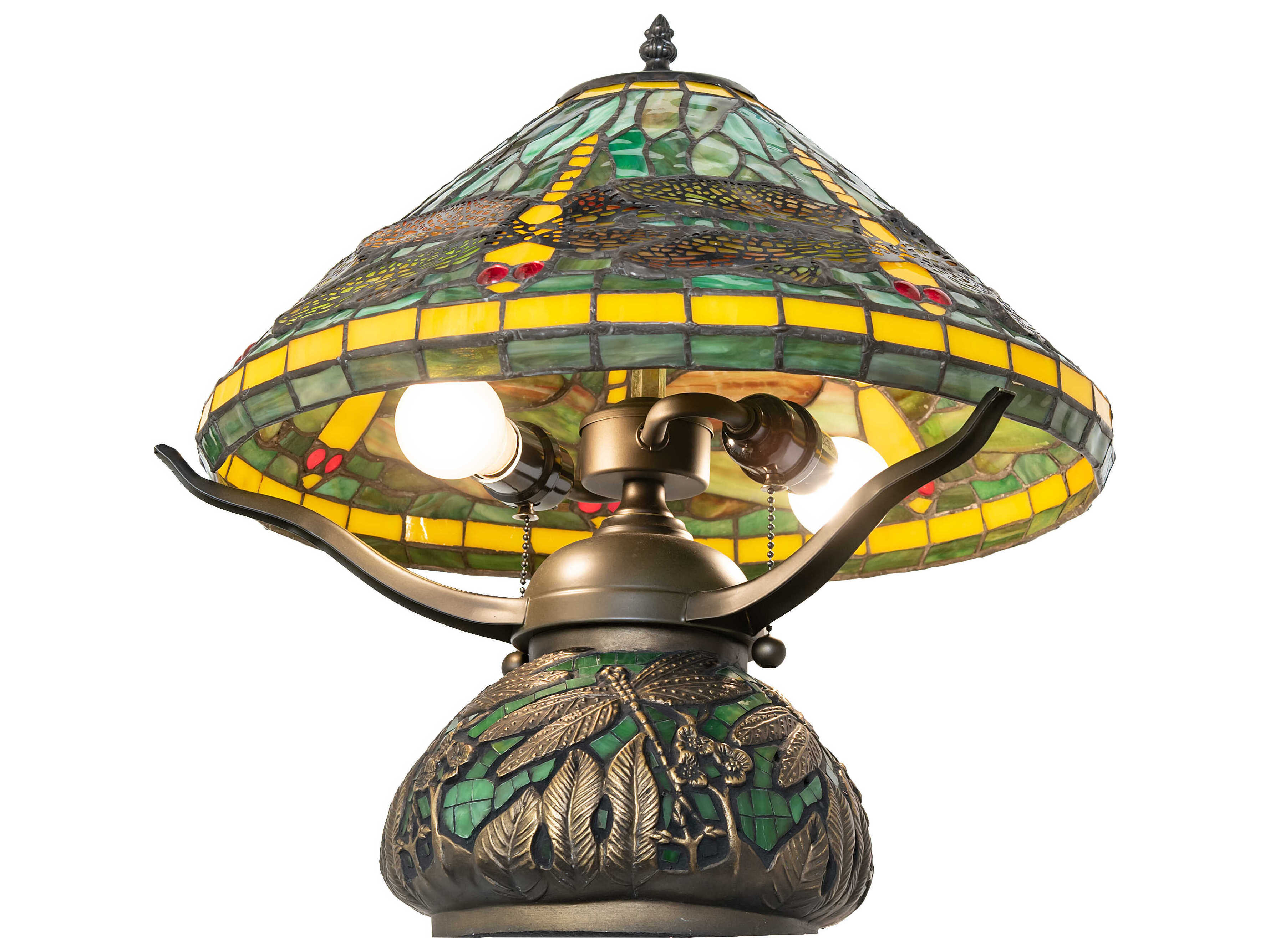 Meyda Tiffany Dragonfly Mahogany Bronze Table Lamp