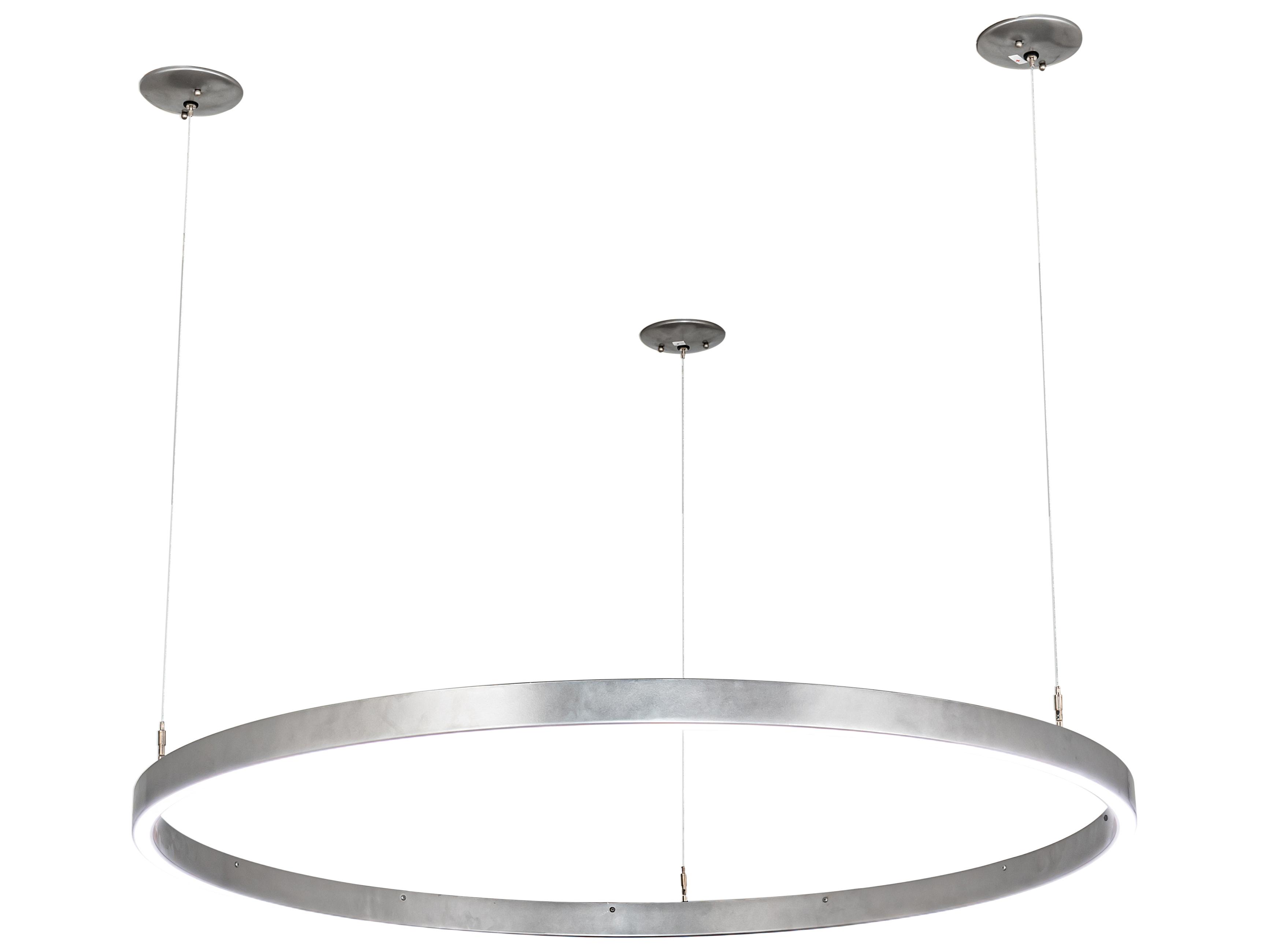 Meyda Anillo Nickel White LED Round Pendant