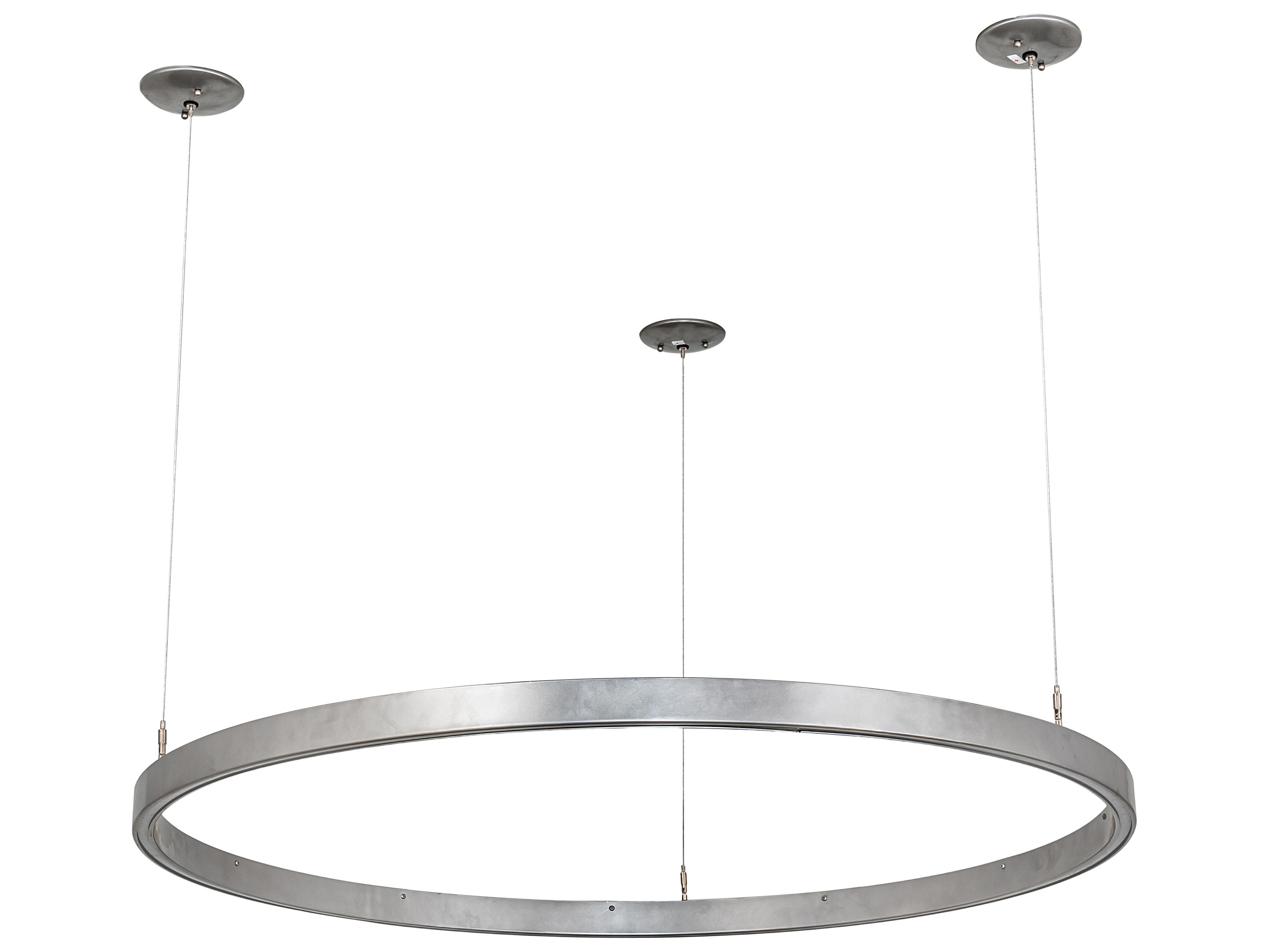 Meyda Anillo Nickel White LED Round Pendant