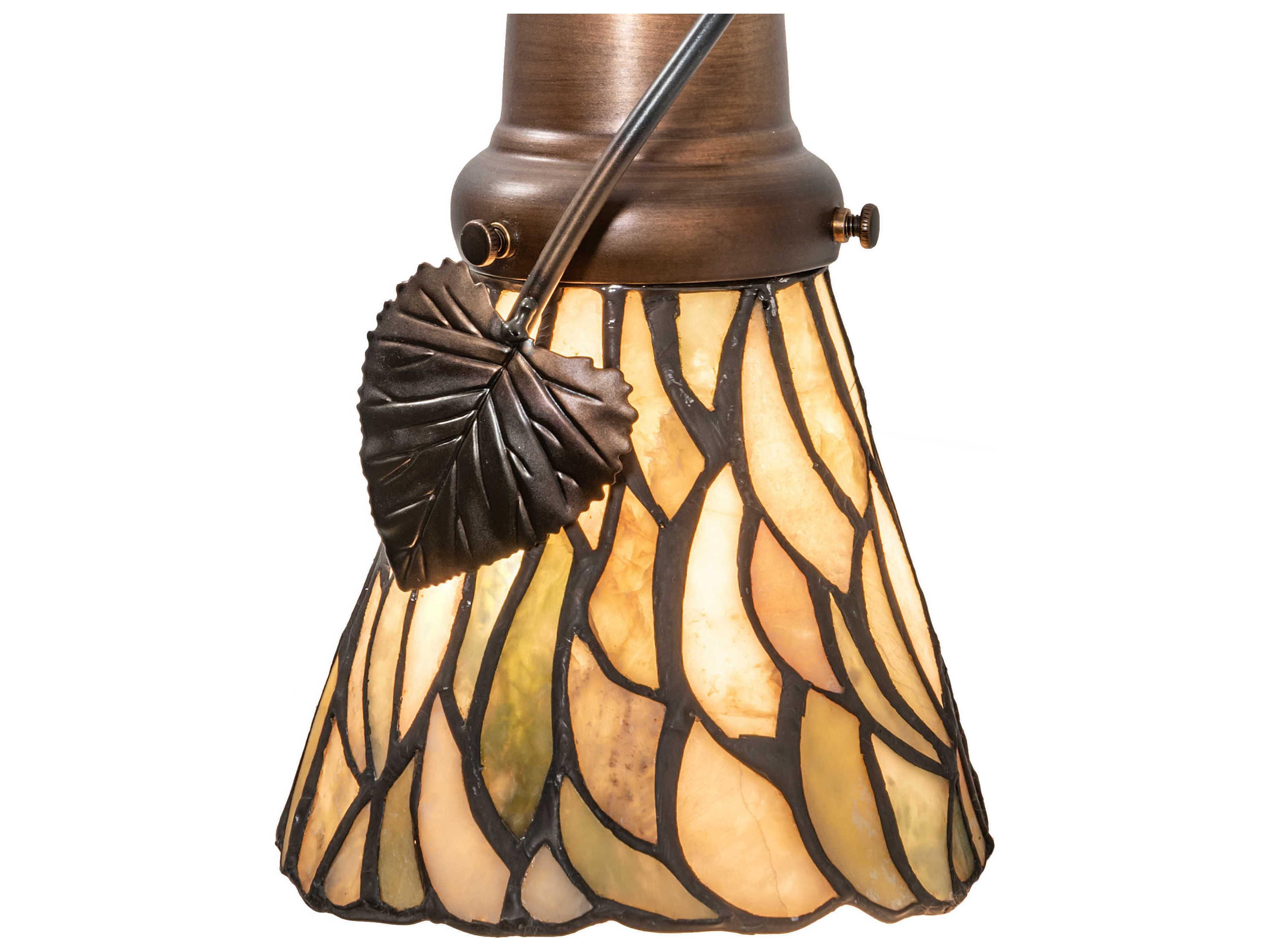 Meyda Willow 1-Light Antique Copper Green Bell Mini Pendant