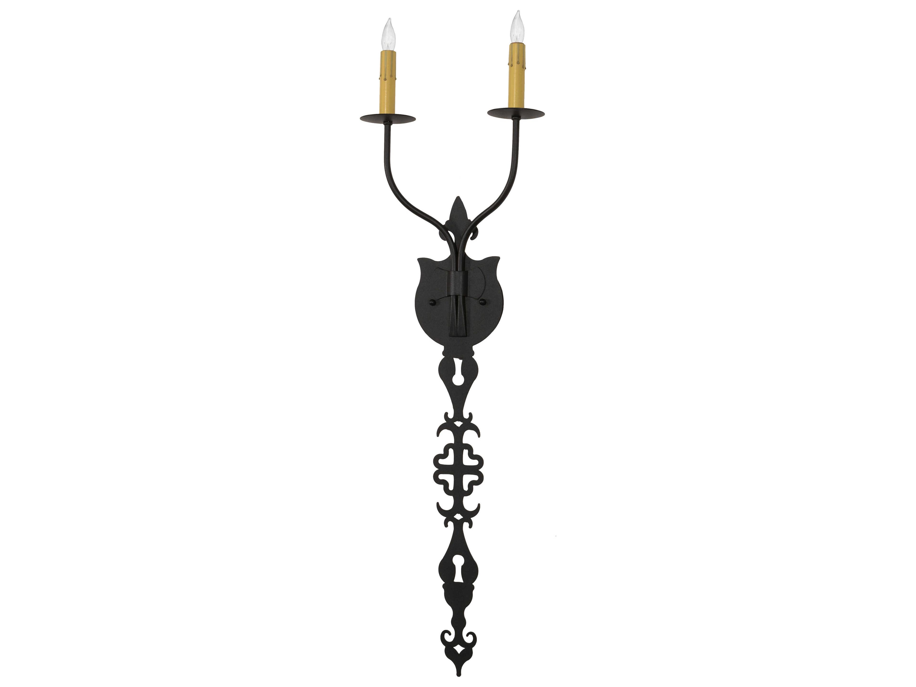 Meyda Merano 2-Light Antique Black Wall Sconce