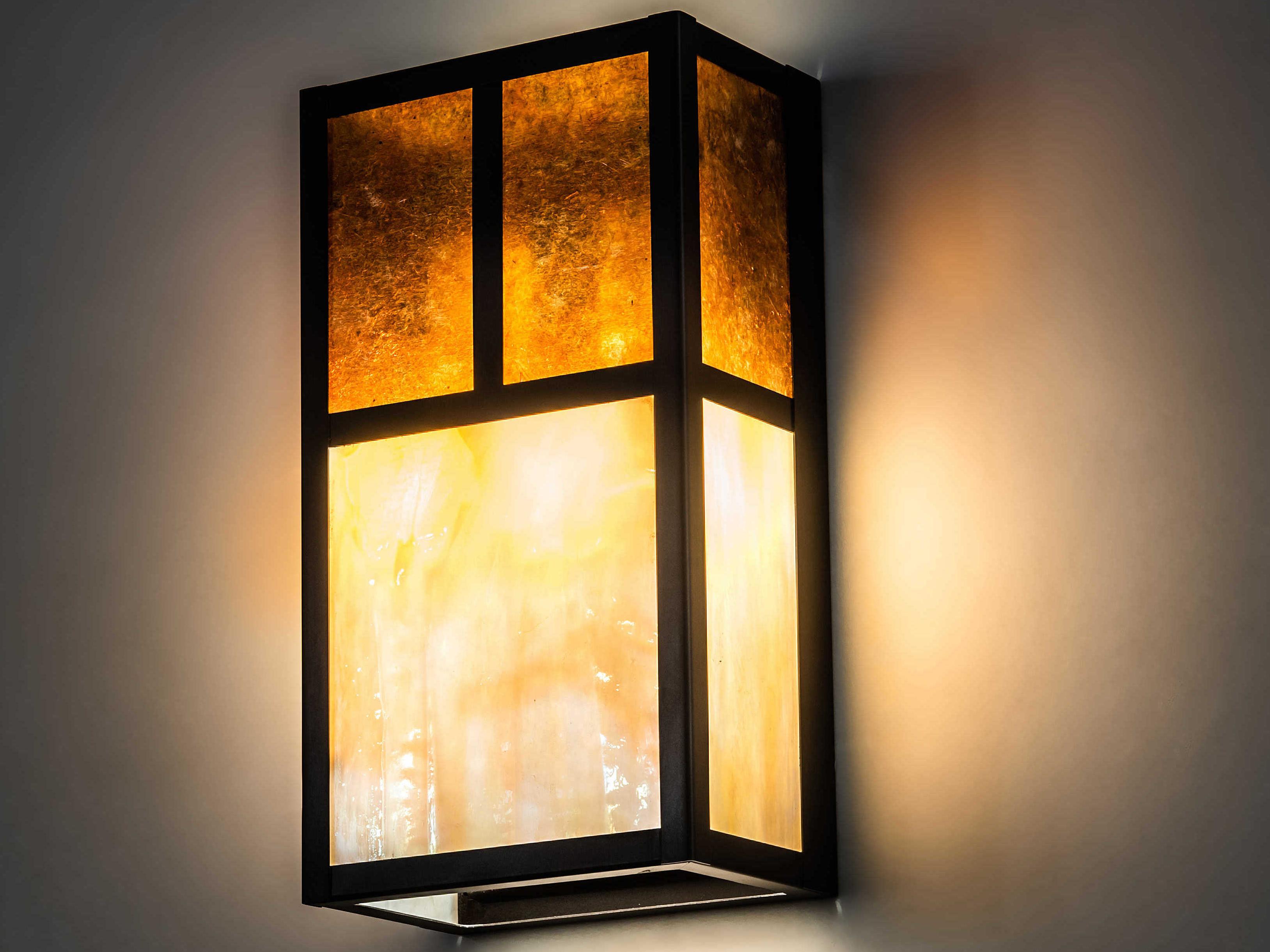 Meyda Hyde Park T-Mission 2 - Light Glass LED Outdoor Wall Light