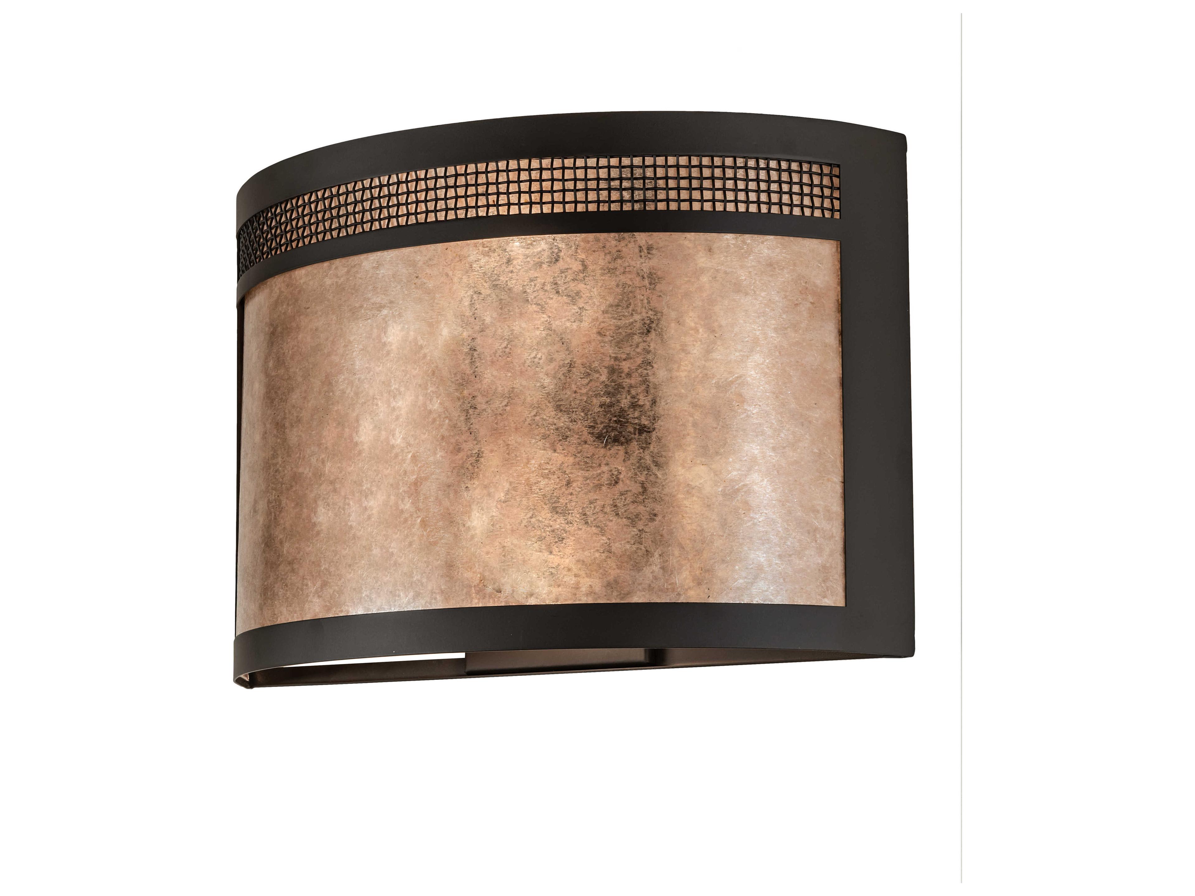 Meyda Maglia Semplice 2-Light Oil Rubbed Bronze Silver Wall Sconce