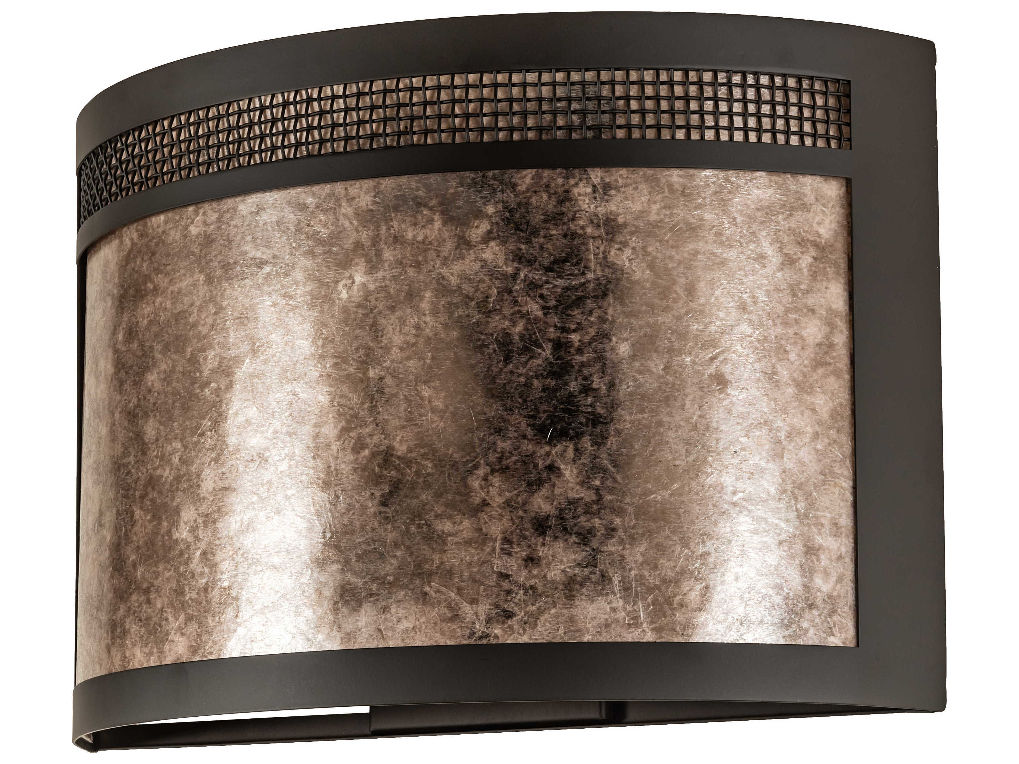 Meyda Maglia Semplice 2-Light Oil Rubbed Bronze Silver Wall Sconce