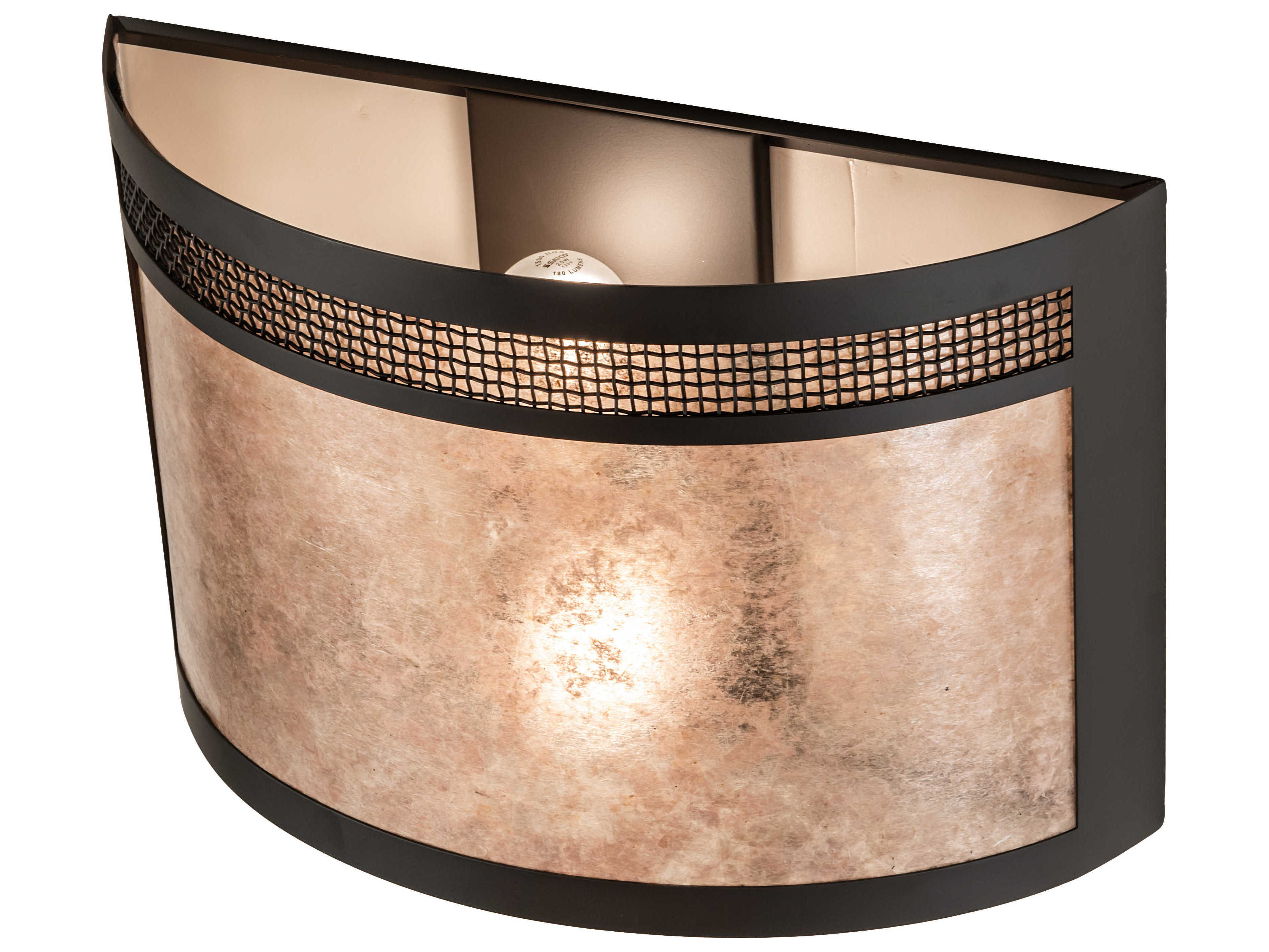 Meyda Maglia Semplice 2-Light Oil Rubbed Bronze Silver Wall Sconce