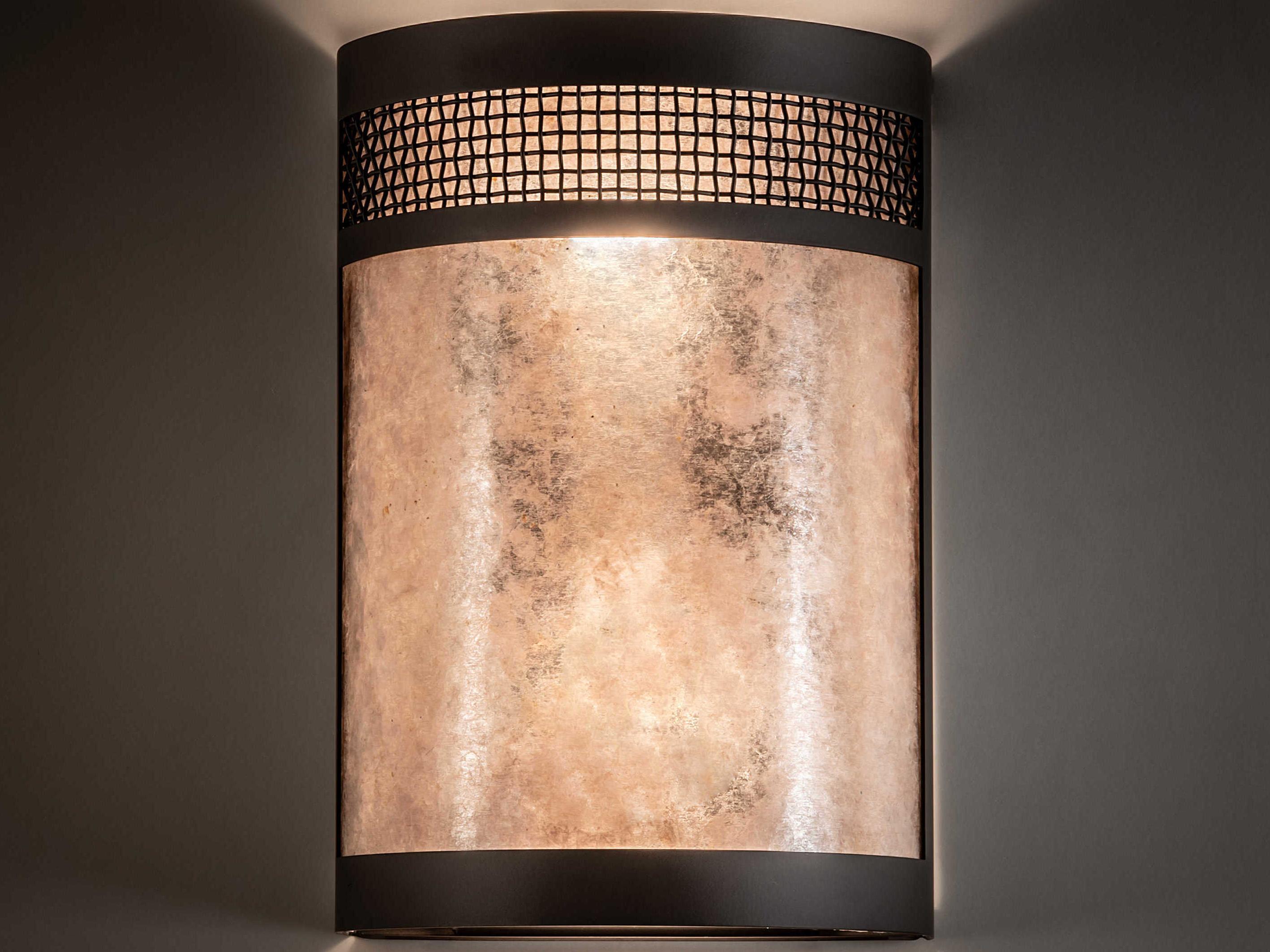 Meyda Maglia Semplice 2-Light Oil Rubbed Bronze Silver Wall Sconce