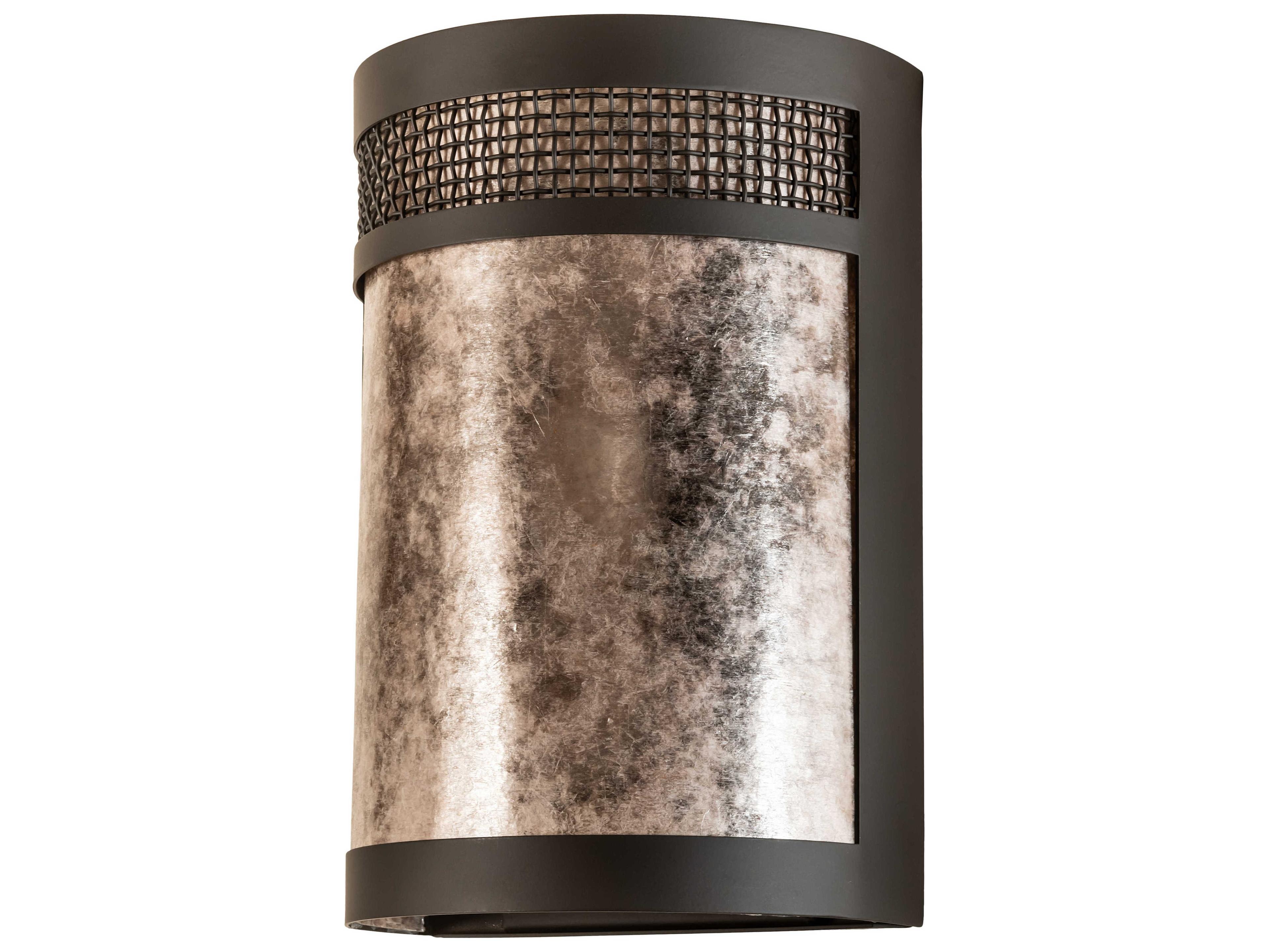 Meyda Maglia Semplice 2-Light Oil Rubbed Bronze Silver Wall Sconce