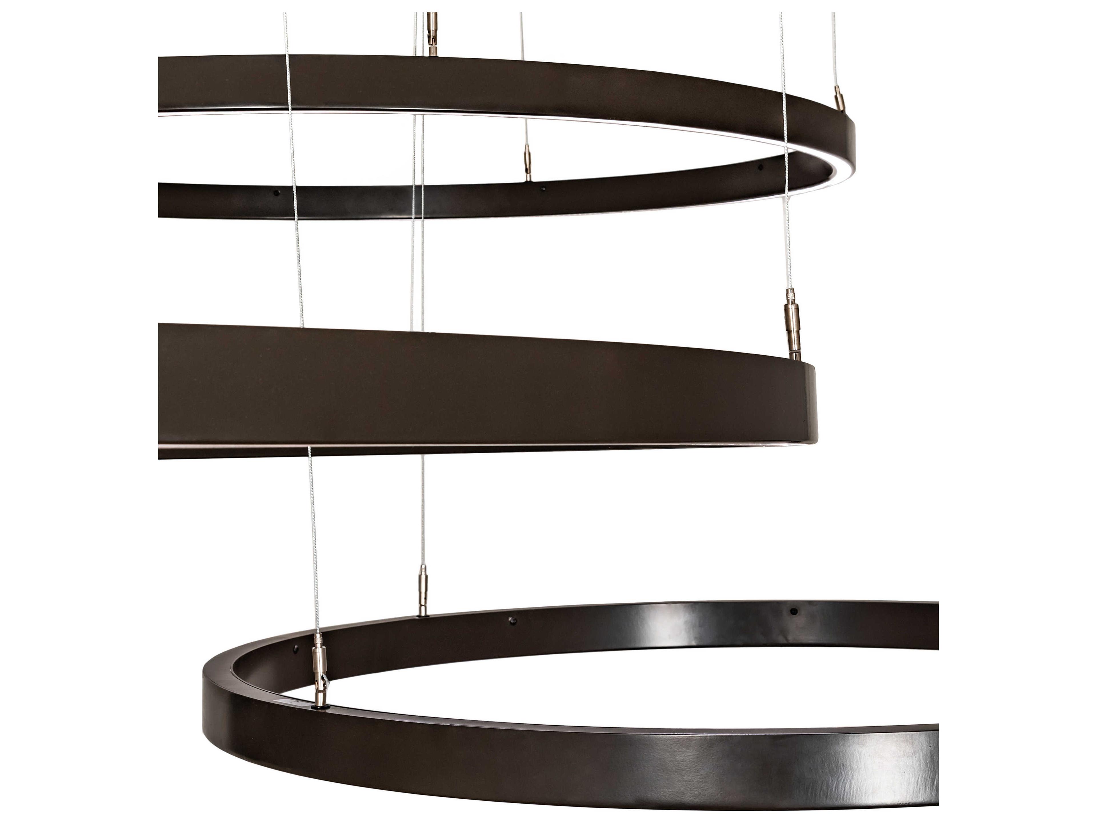 Meyda Anillo Timeless Bronze White LED Round Tiered Pendant