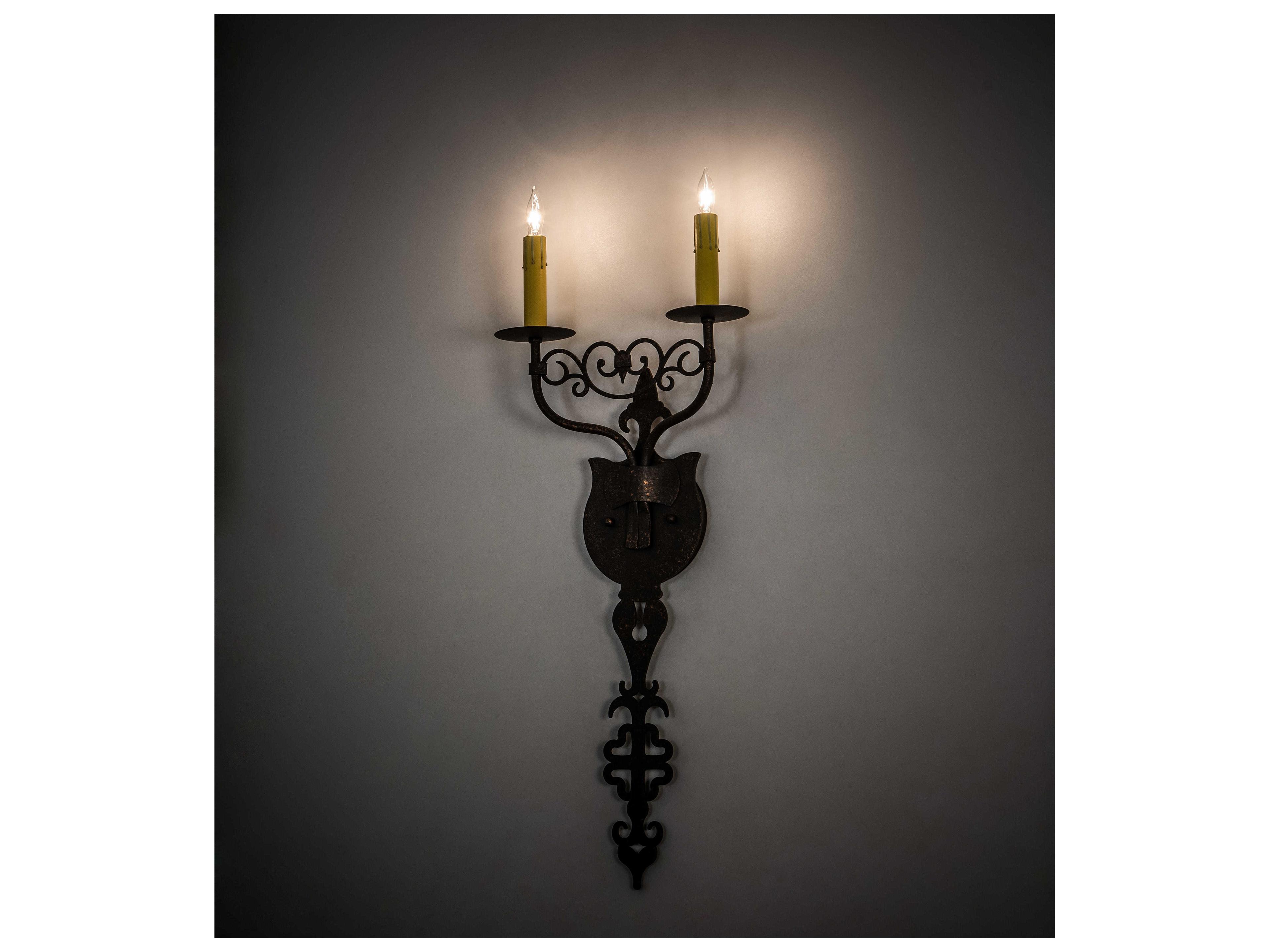 Meyda Merano 2-Light Antique Black Wall Sconce