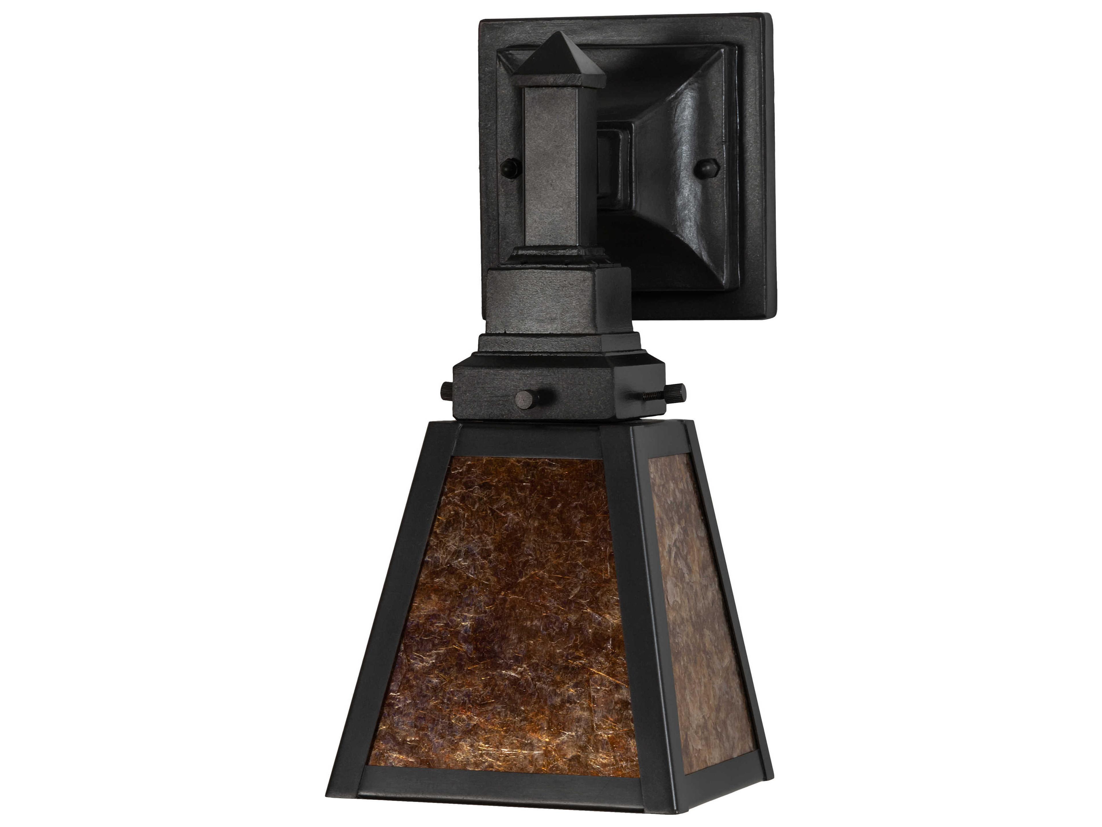 Meyda Mission 1-Light Oil Rubbed Bronze Brown Wall Sconce