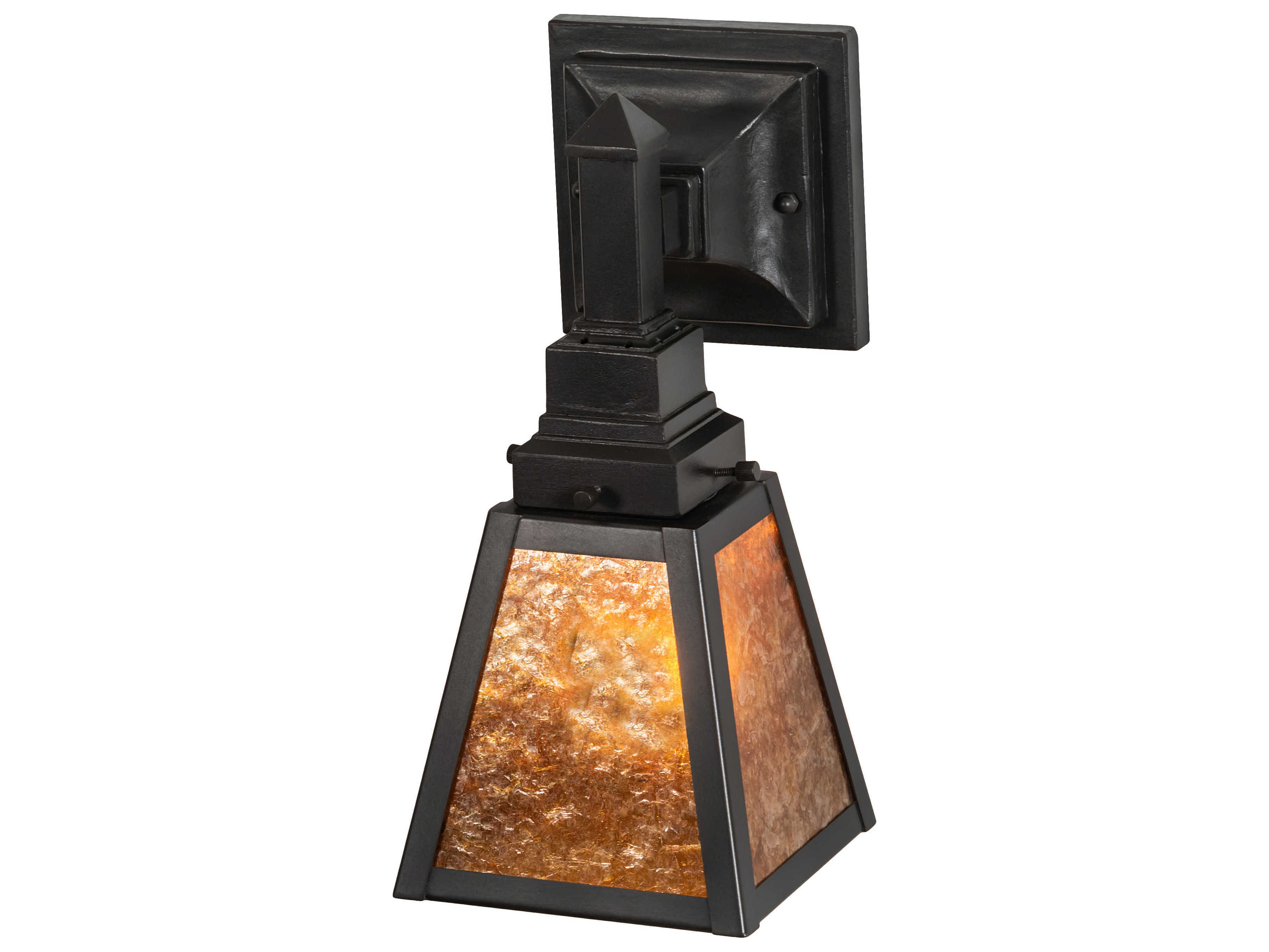 Meyda Mission 1-Light Oil Rubbed Bronze Brown Wall Sconce