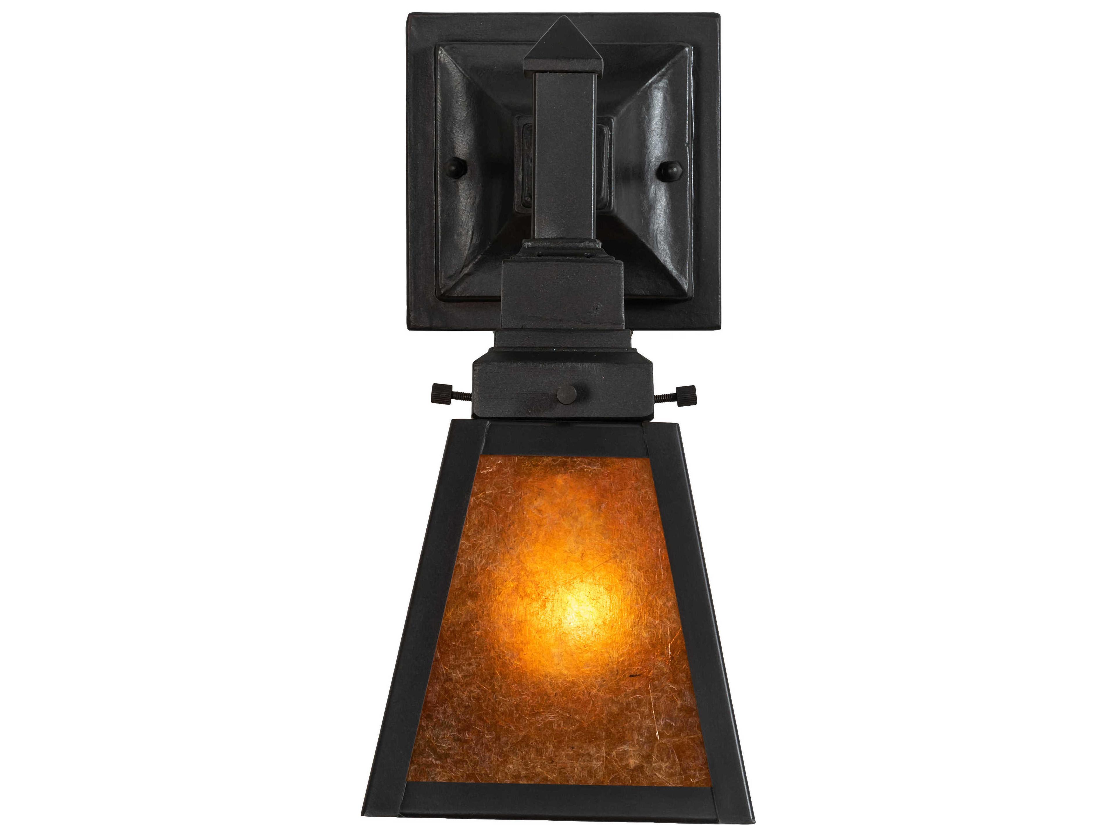 Meyda Mission 1-Light Oil Rubbed Bronze Brown Wall Sconce