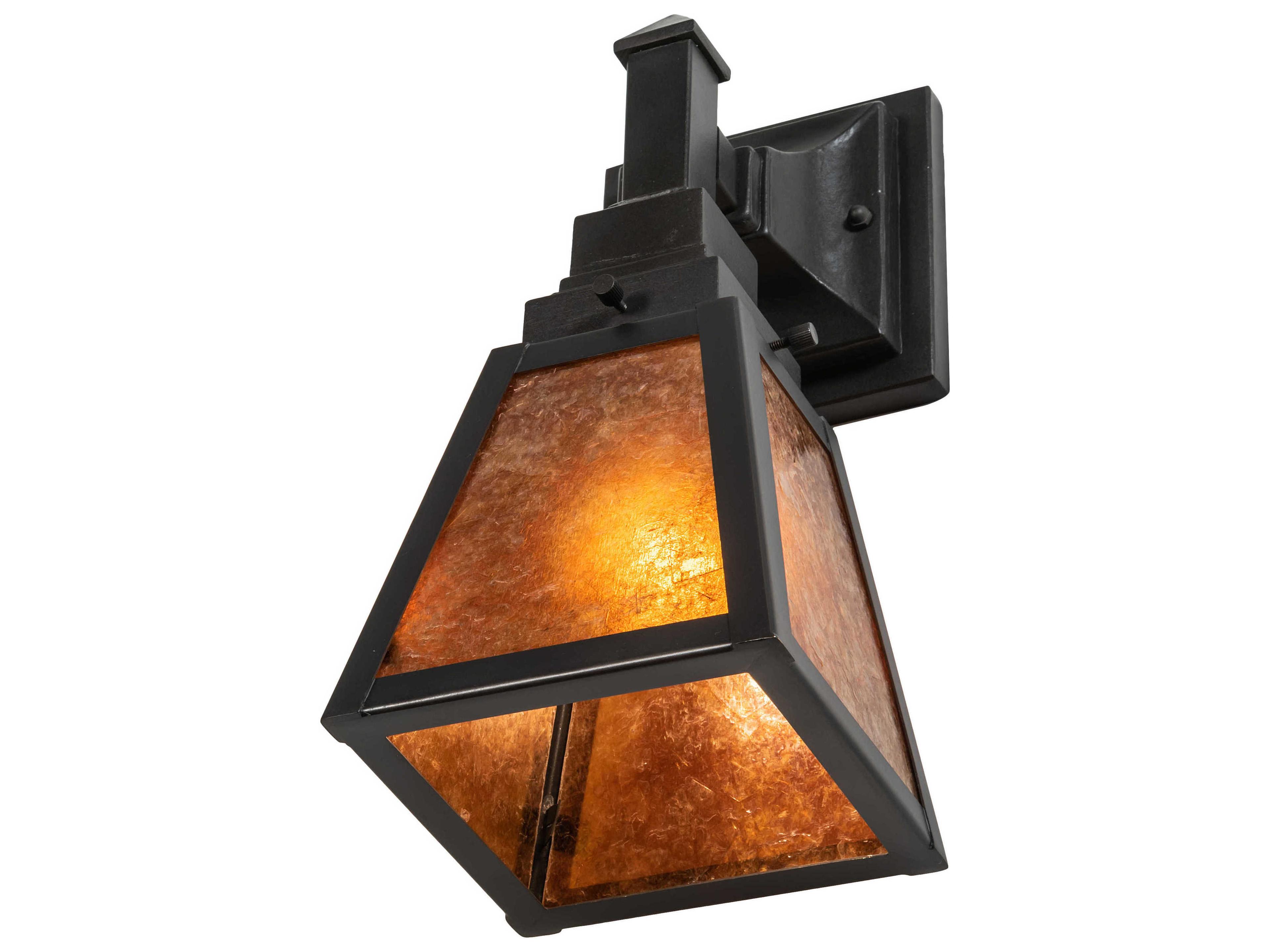 Meyda Mission 1-Light Oil Rubbed Bronze Brown Wall Sconce