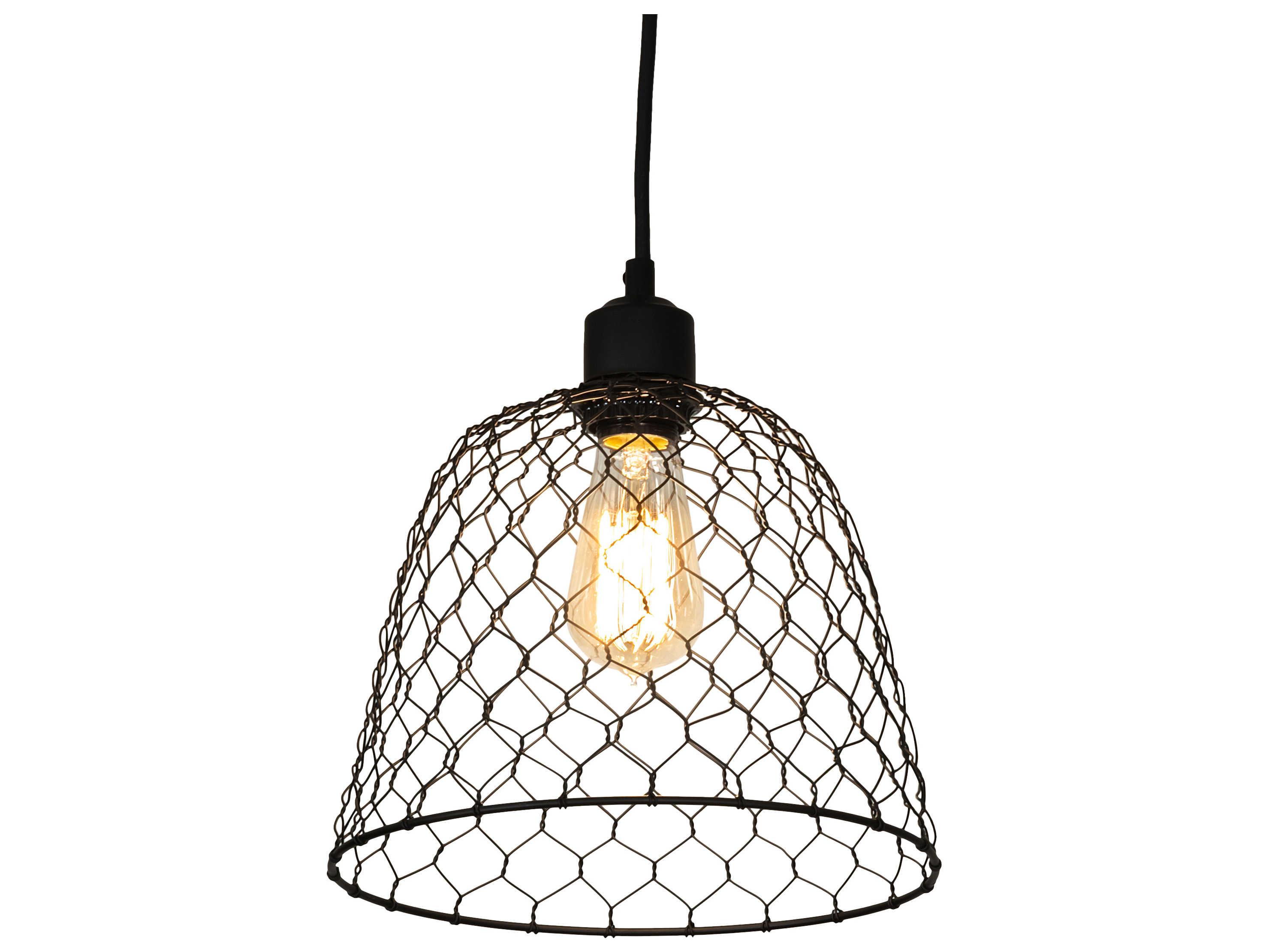 Meyda Cloche 1-Light Solar Black LED Bell Mini Pendant