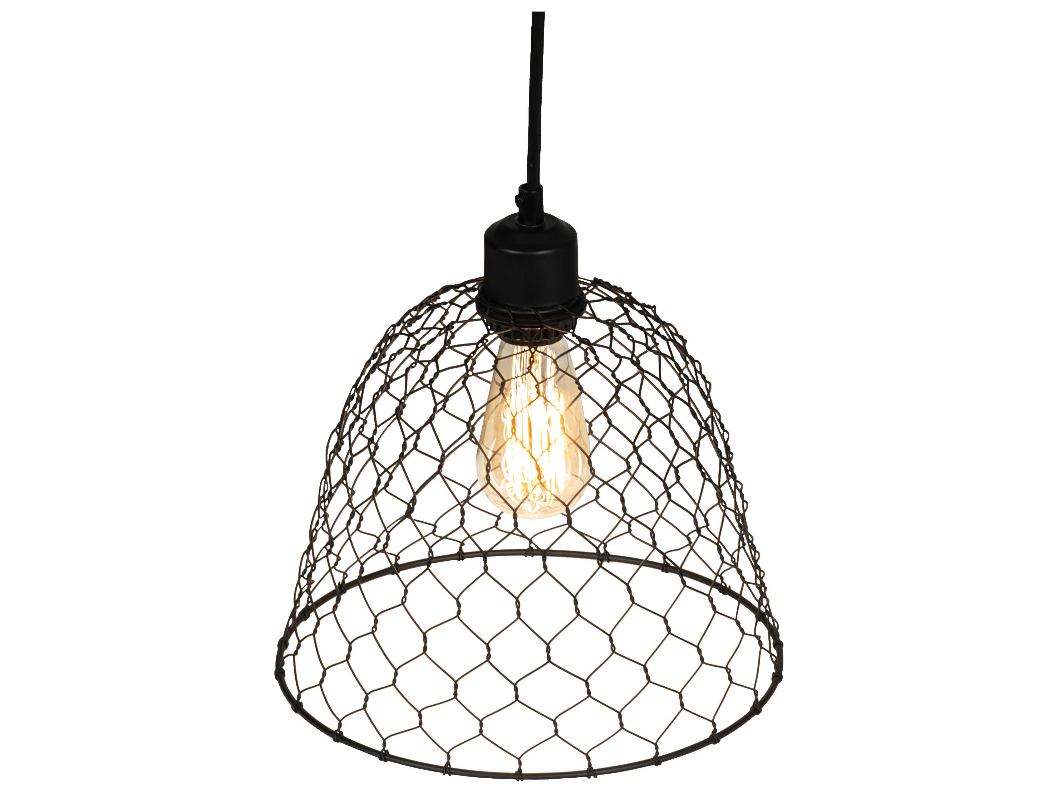 Meyda Cloche 1-Light Solar Black LED Bell Mini Pendant