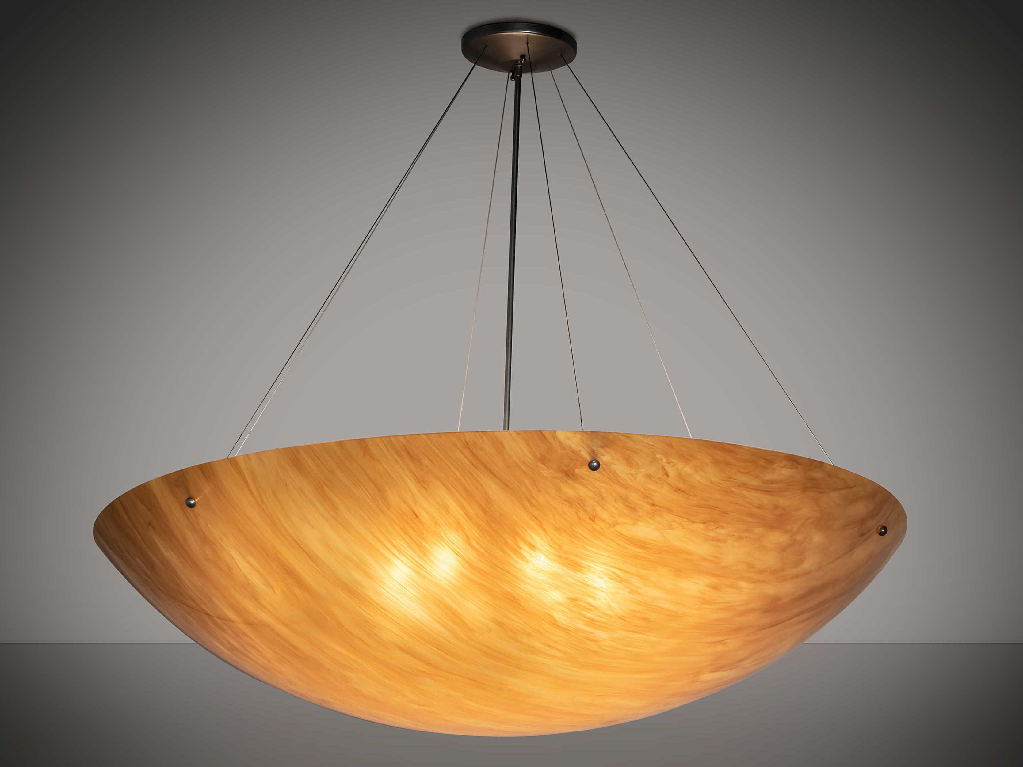 Meyda Cypola 8-Light Brushed Nickel Brown Bowl Pendant