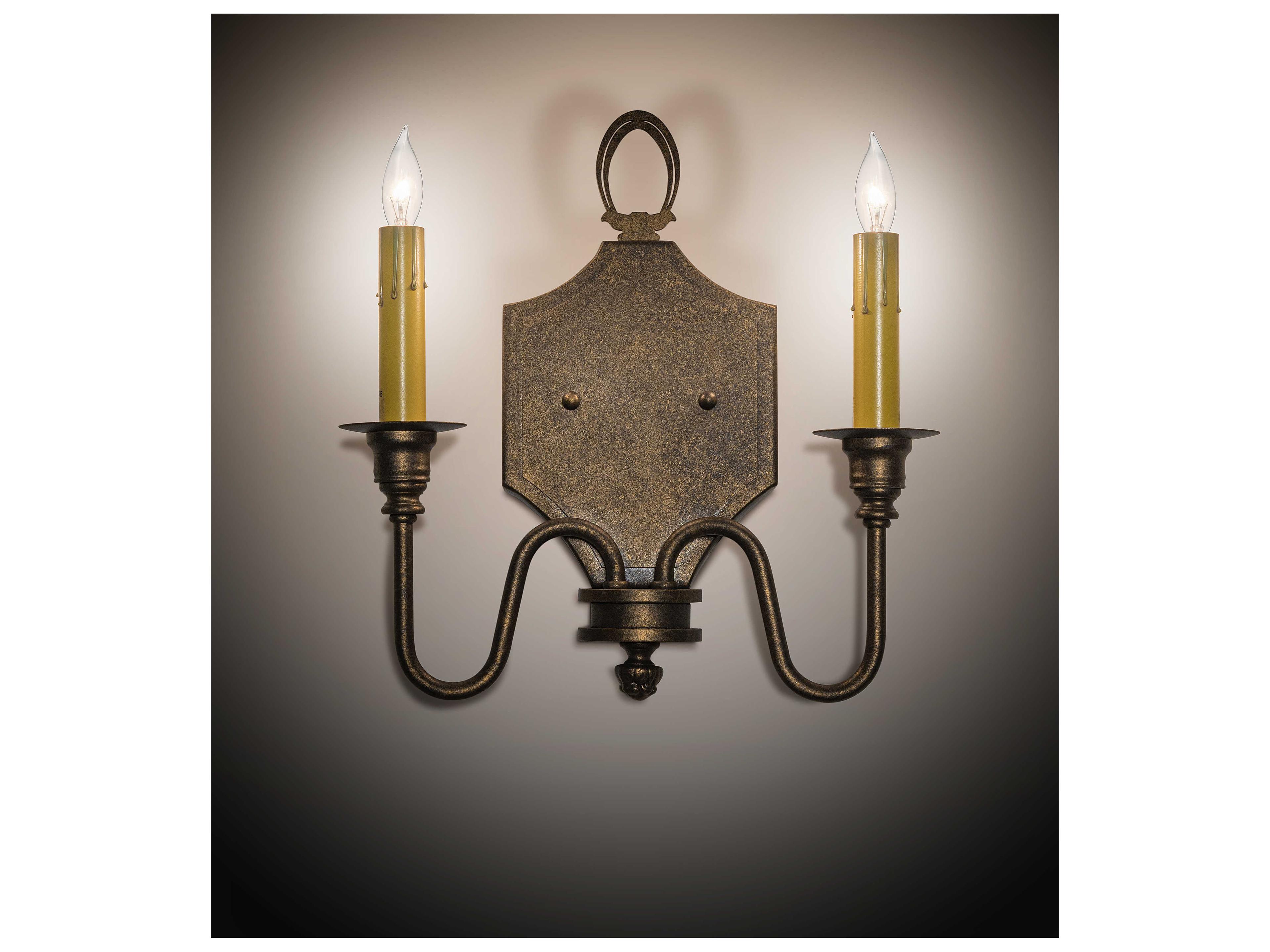 Meyda Paquita 2-Light Black Wall Sconce