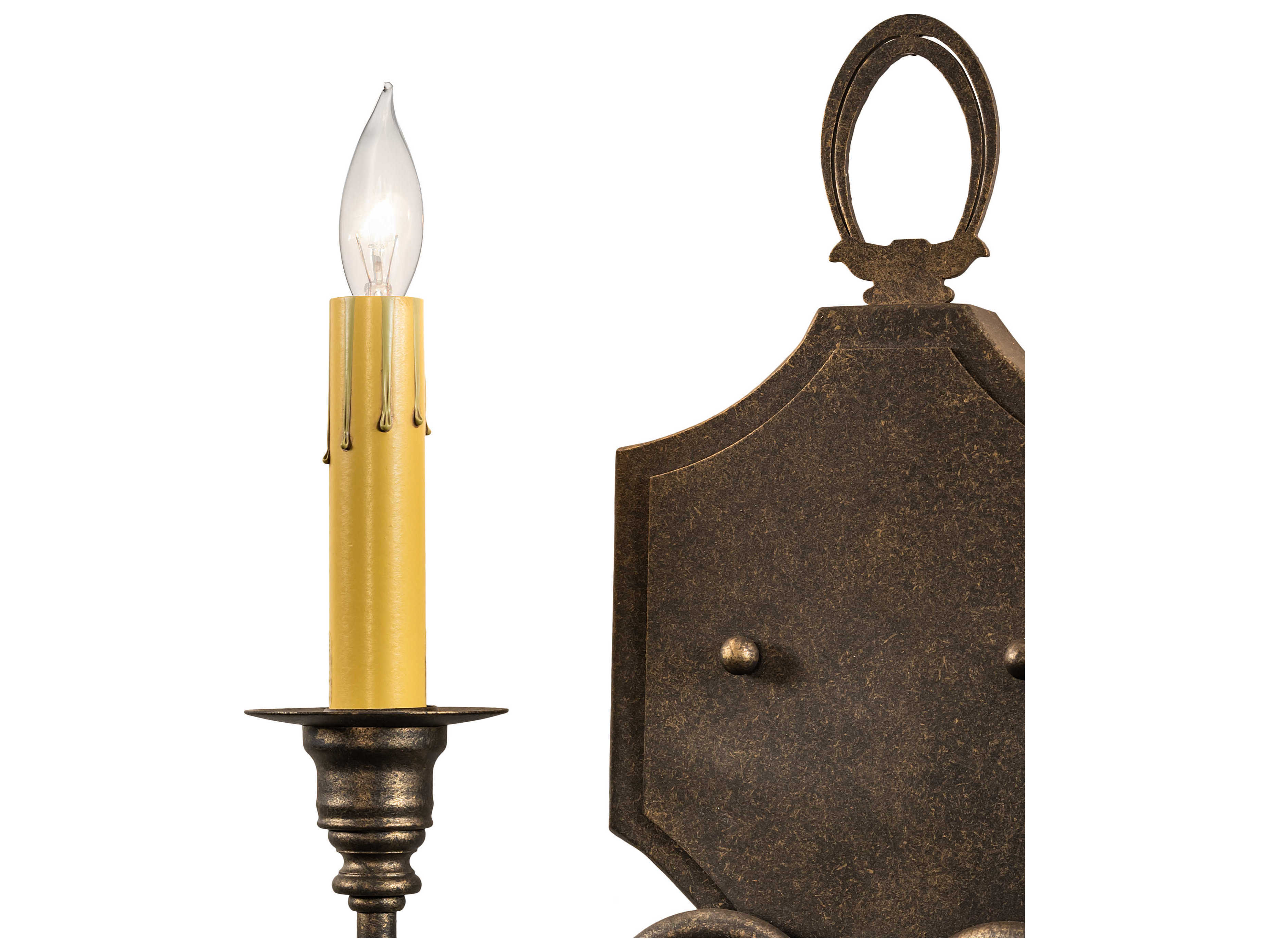 Meyda Paquita 2-Light Black Wall Sconce