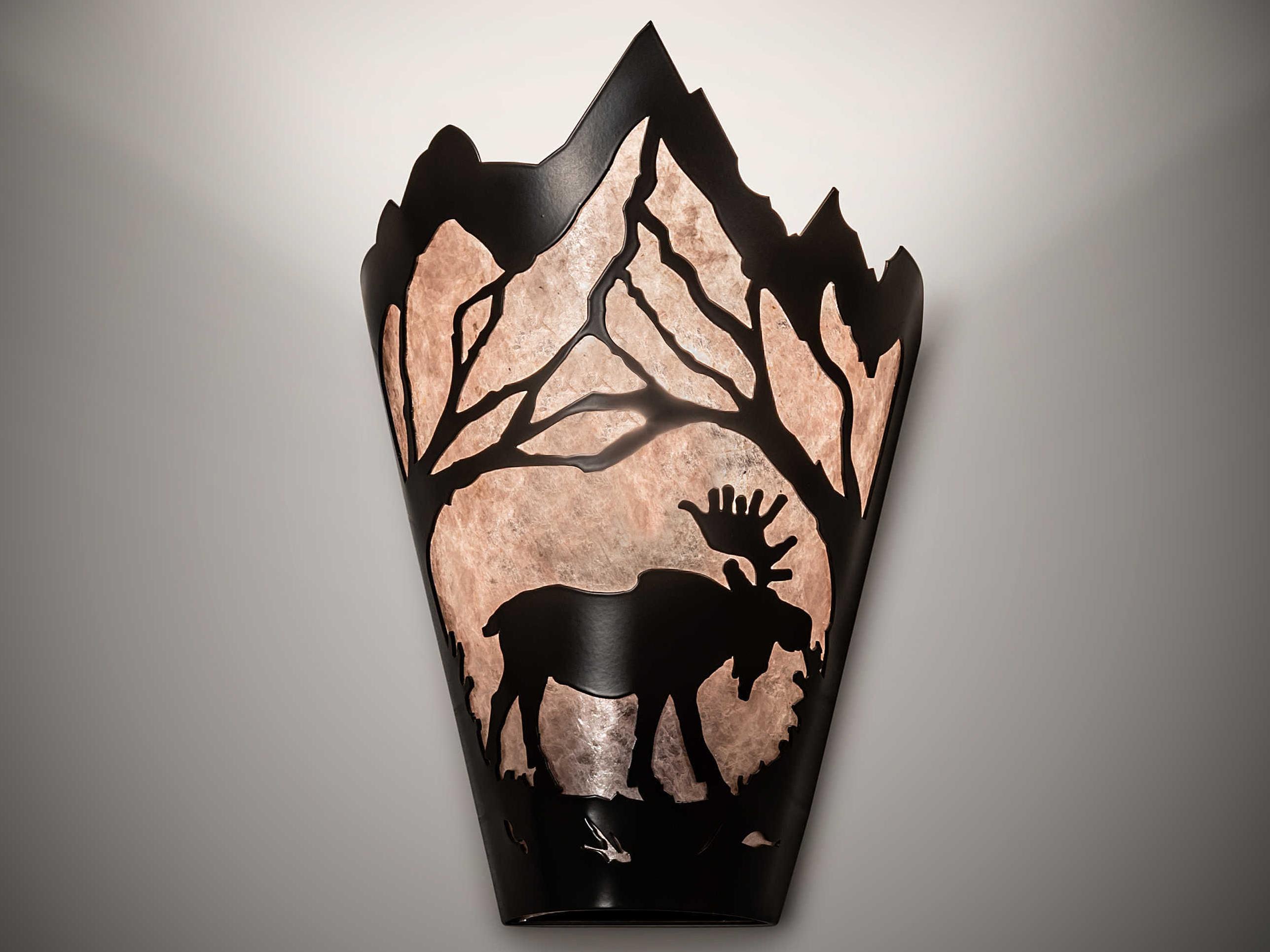 Meyda Moose At Dawn 1-Light Timeless Bronze Wall Sconce