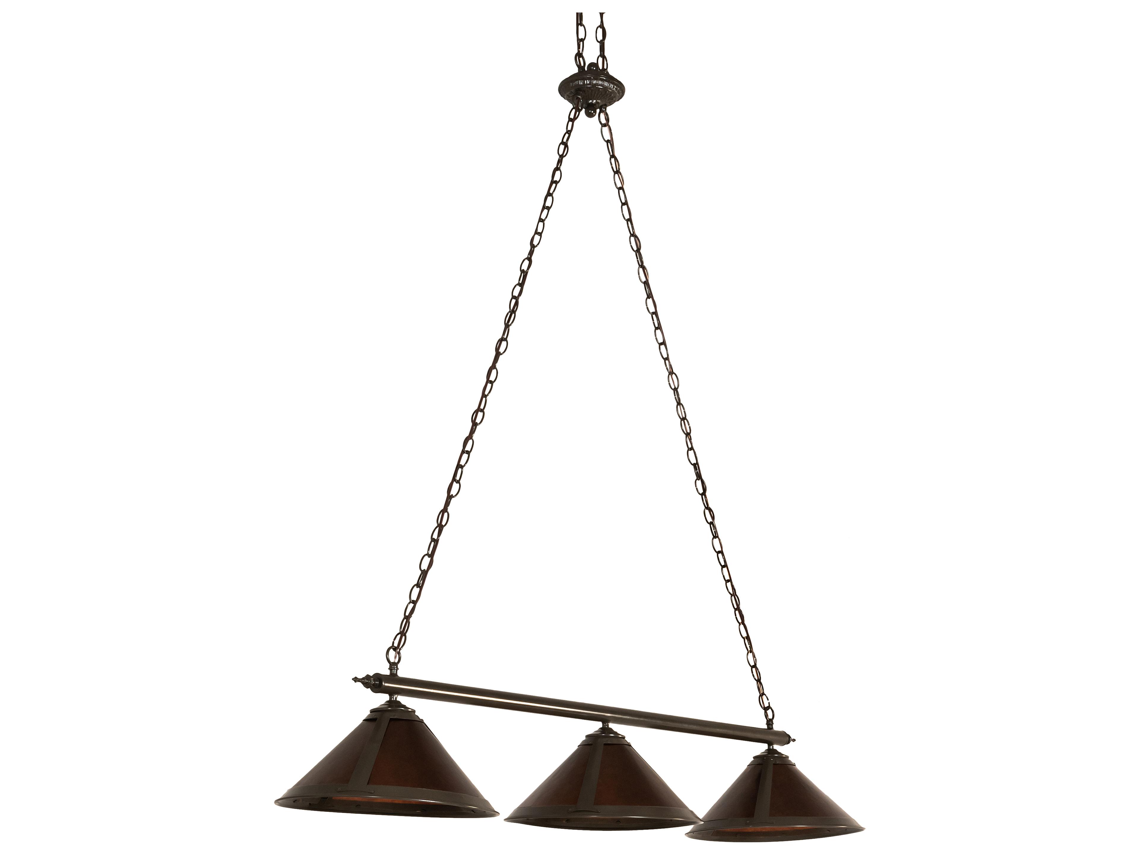 Meyda Sutter 3-Light Timeless Bronze Brown Island Pendant