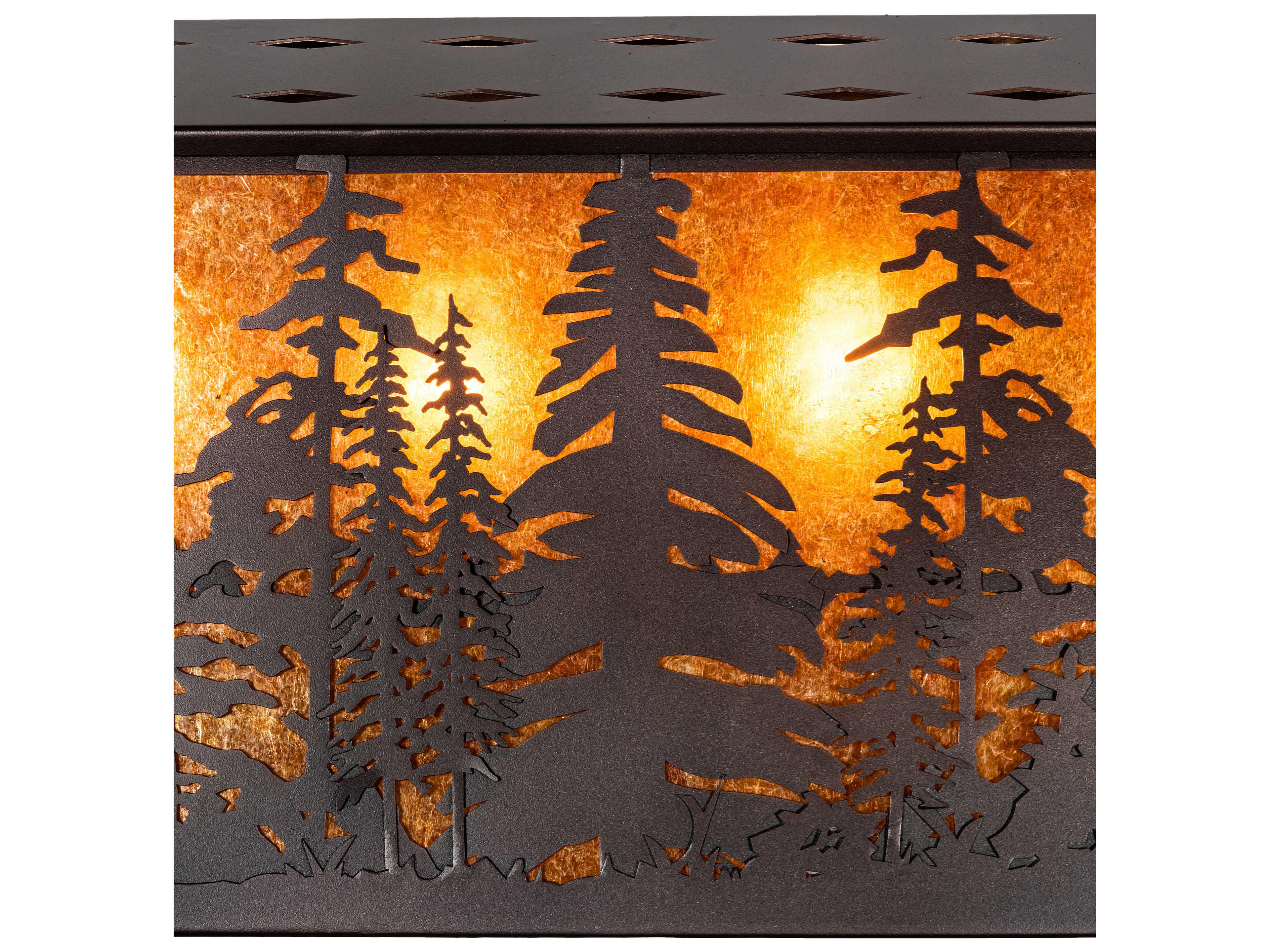 Meyda Tall Pines 6-Light Mahogany Bronze Brown Island Pendant