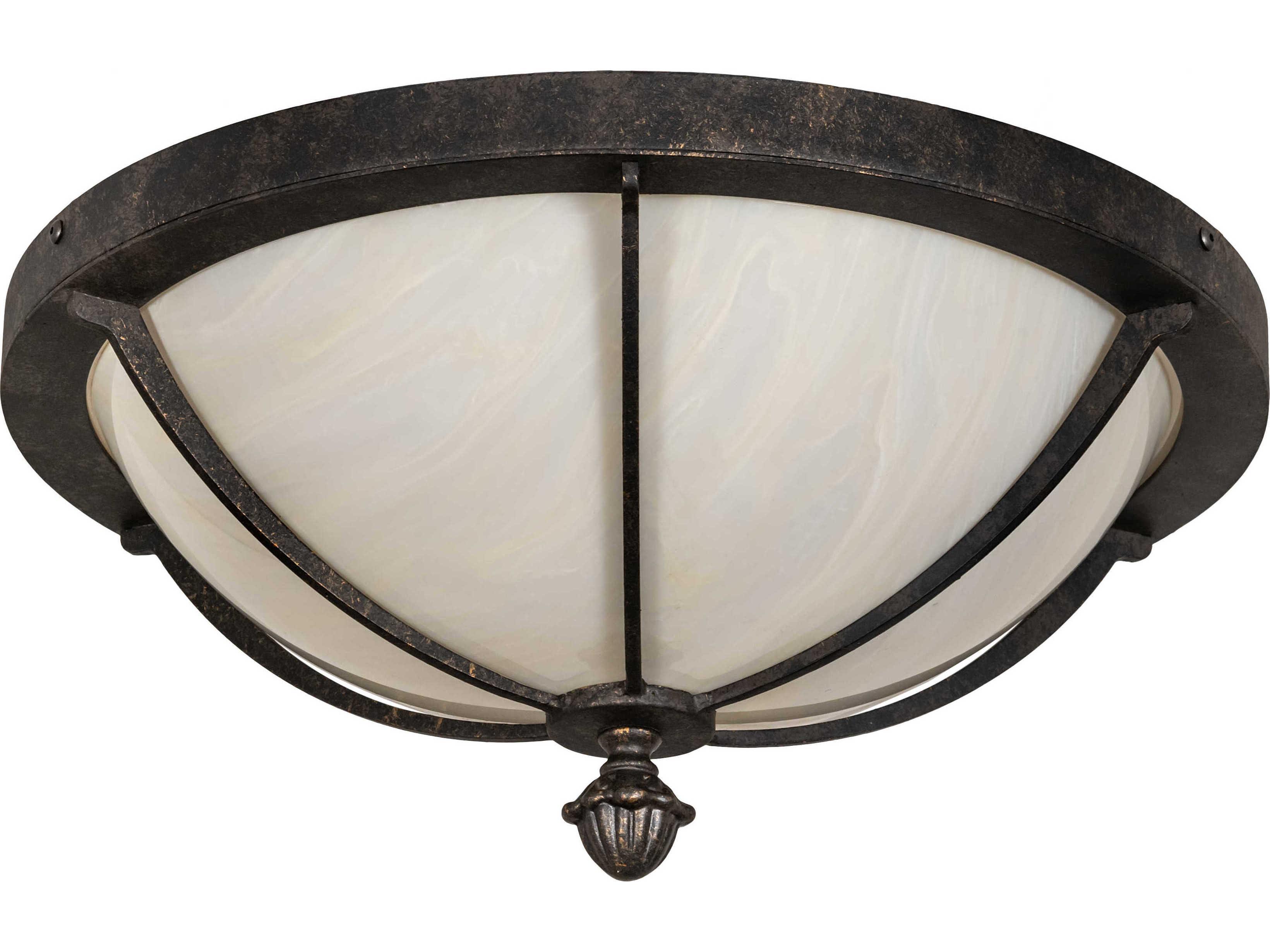 Meyda Dominga 3-Light Bronze Gold Bowl Flush Mount