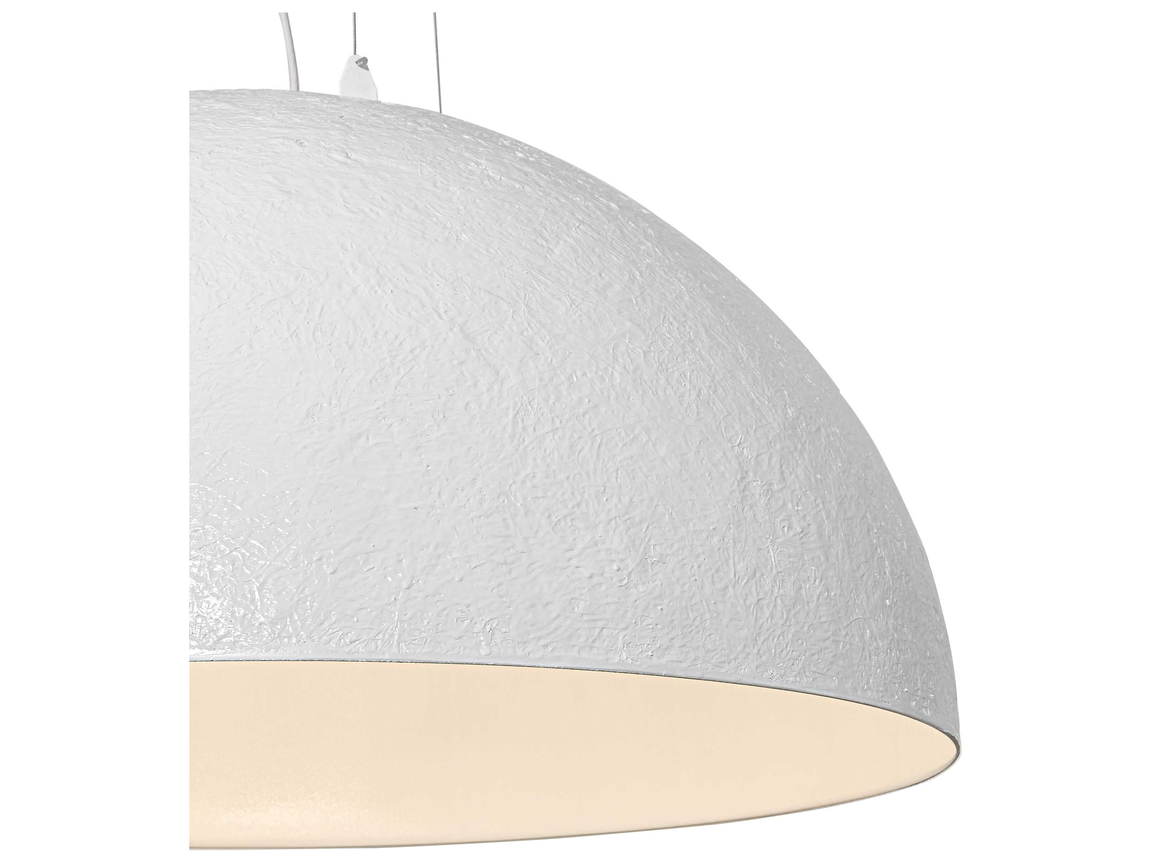 Meyda Gravity 1-Light White Silver Bowl Pendant