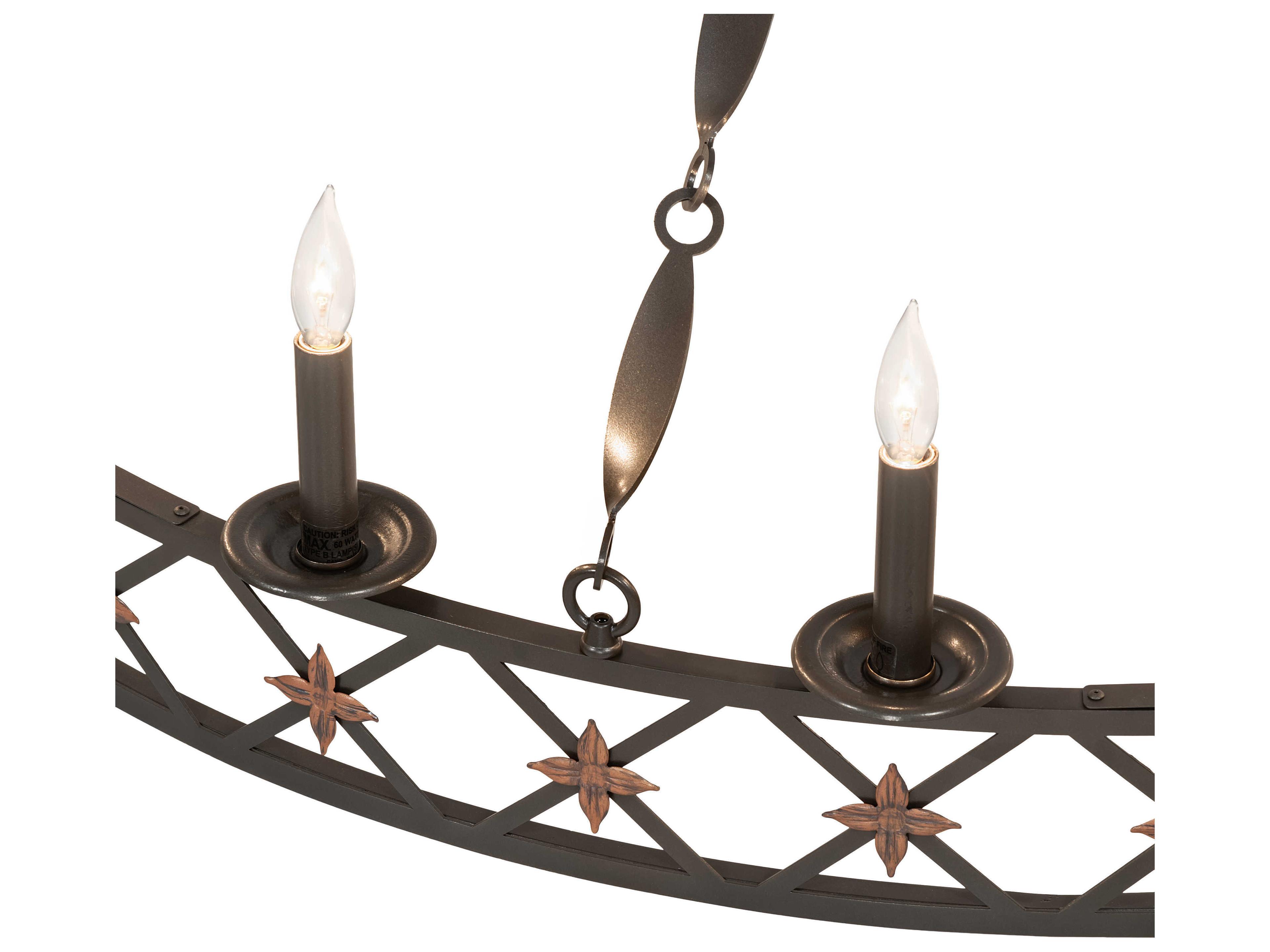 Meyda Kingsbridge 16-Light6-Light Bronze Brown Candelabra Chandelier