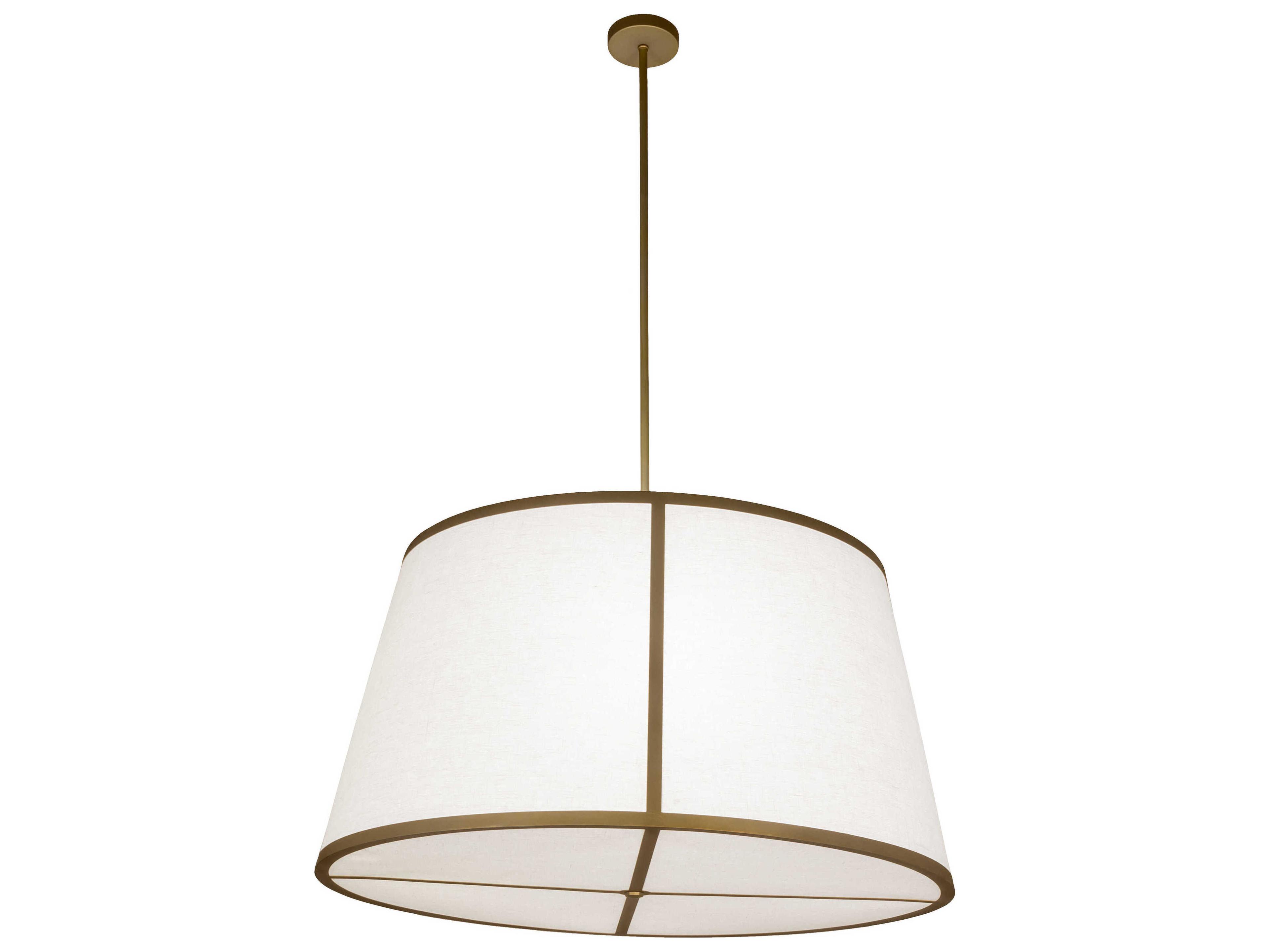 Meyda Cilindro 8-Light White Gold Ivory Glass LED Empire Pendant