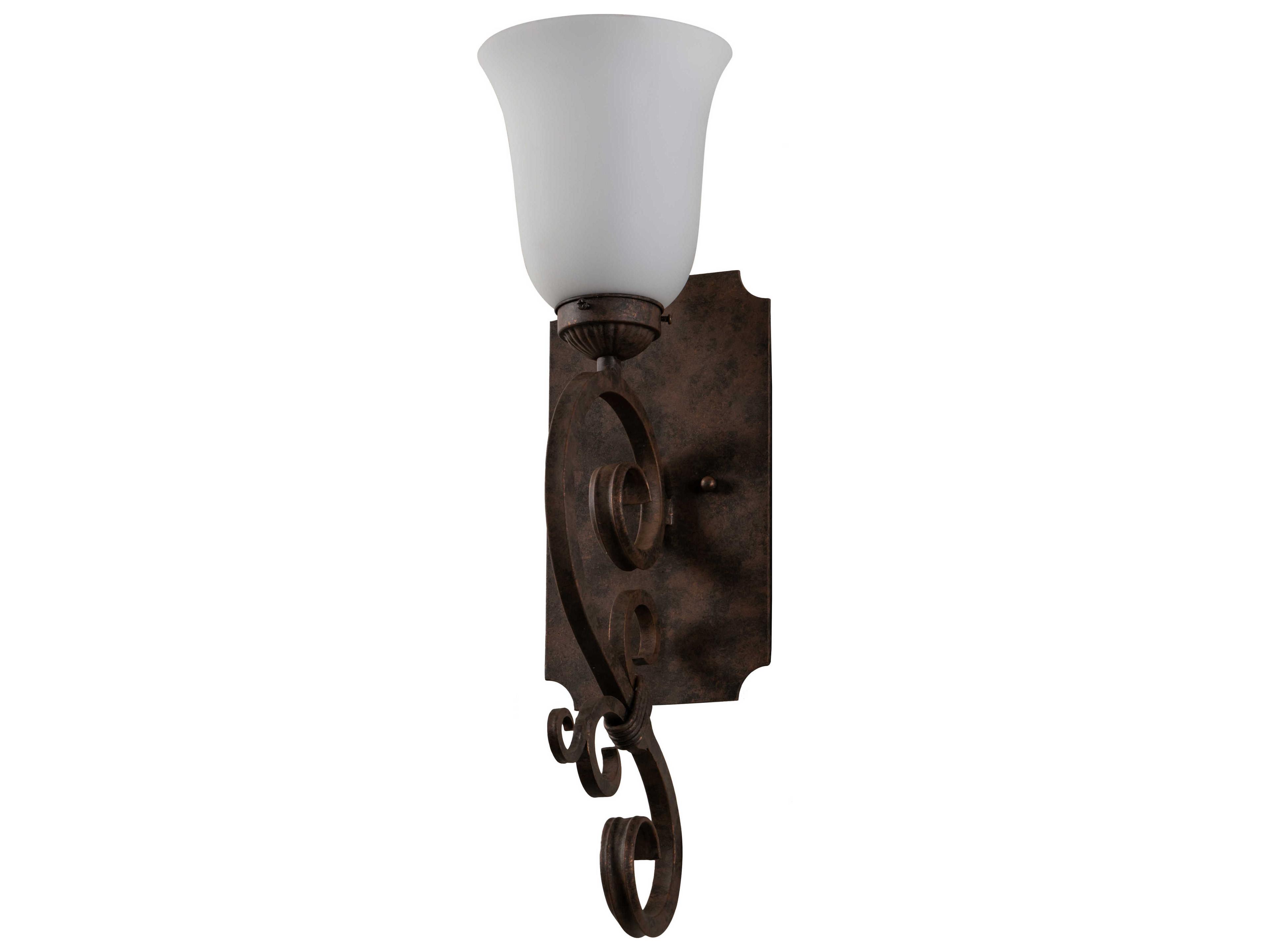 Meyda Thierry 1-Light Rust Antique Brown Glass Wall Sconce