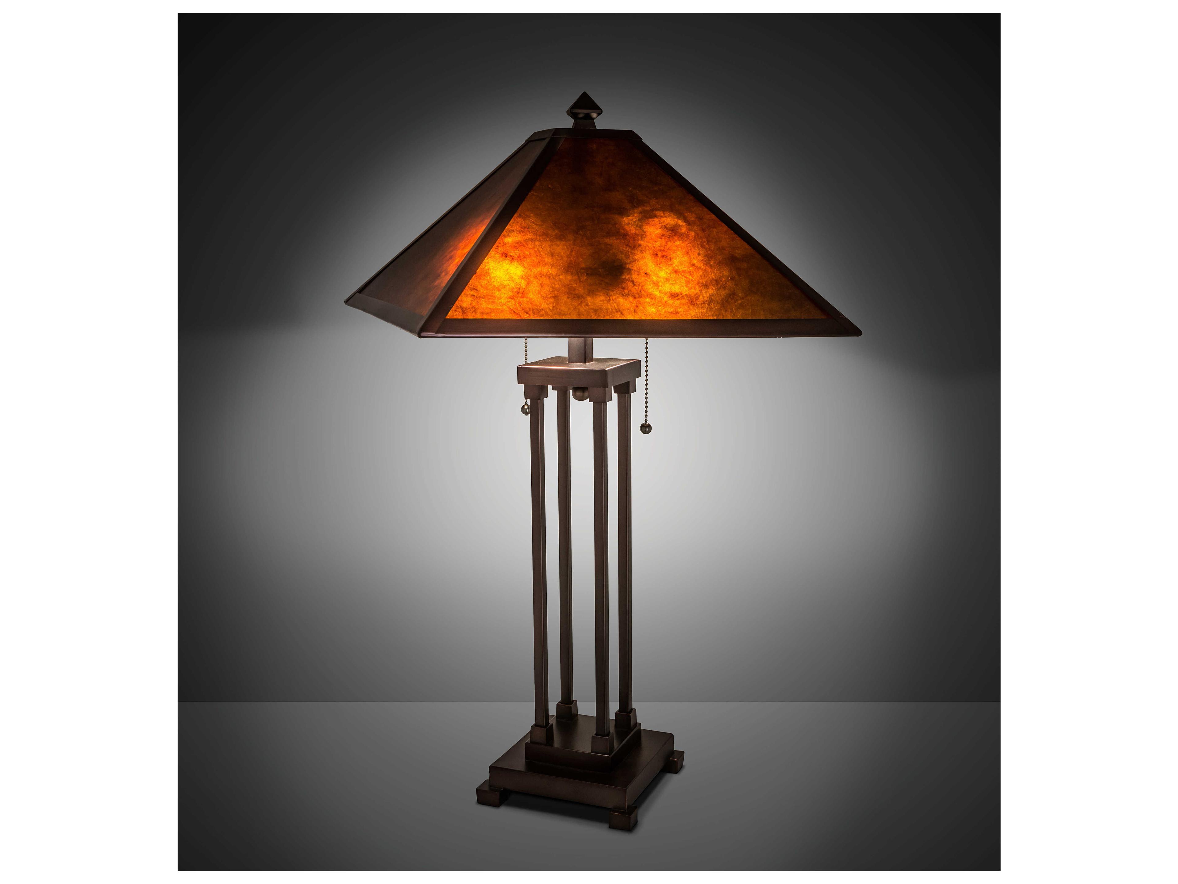 Meyda Mission Mahogany Bronze Brown Buffet Lamp