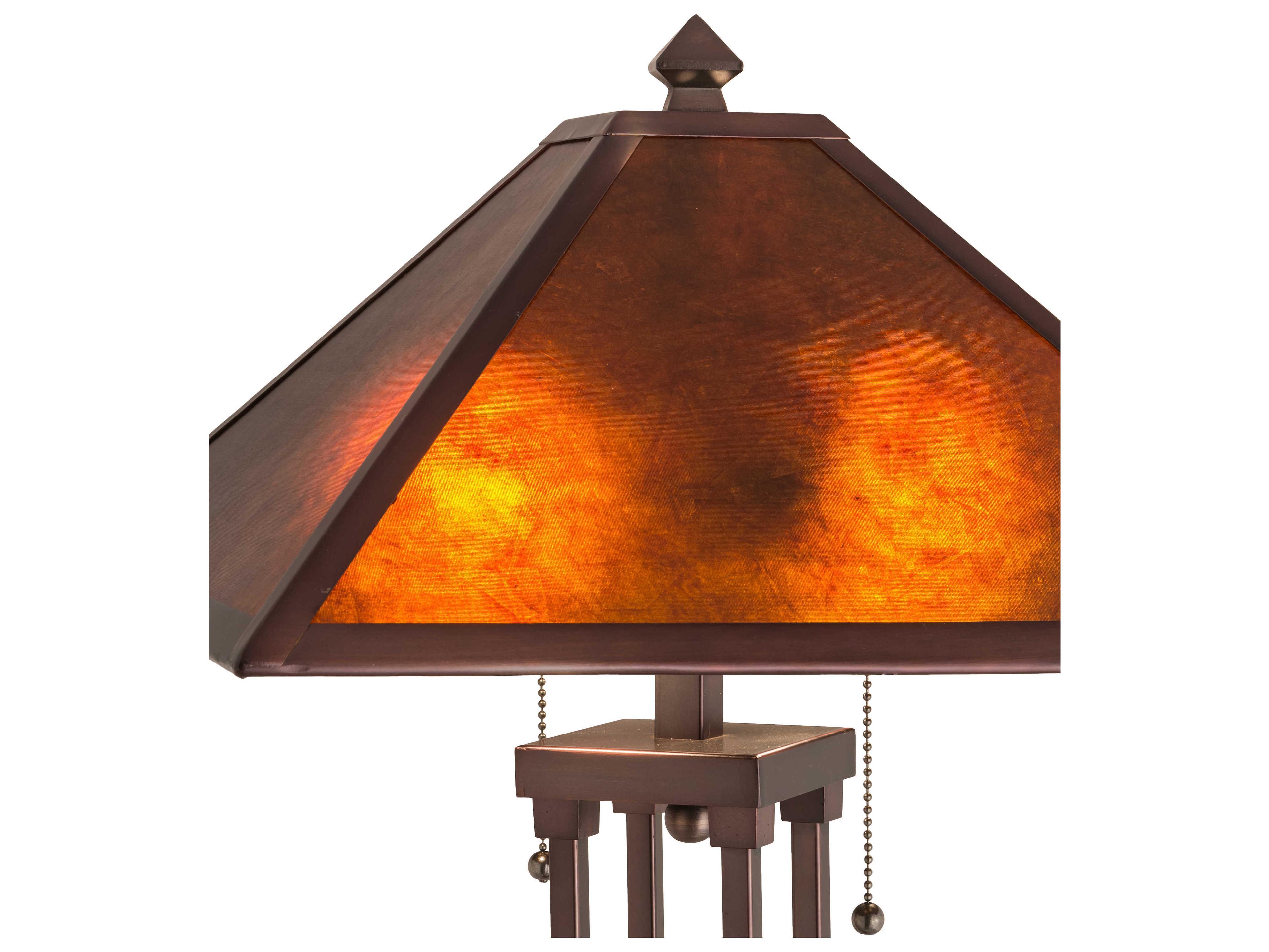 Meyda Mission Mahogany Bronze Brown Buffet Lamp