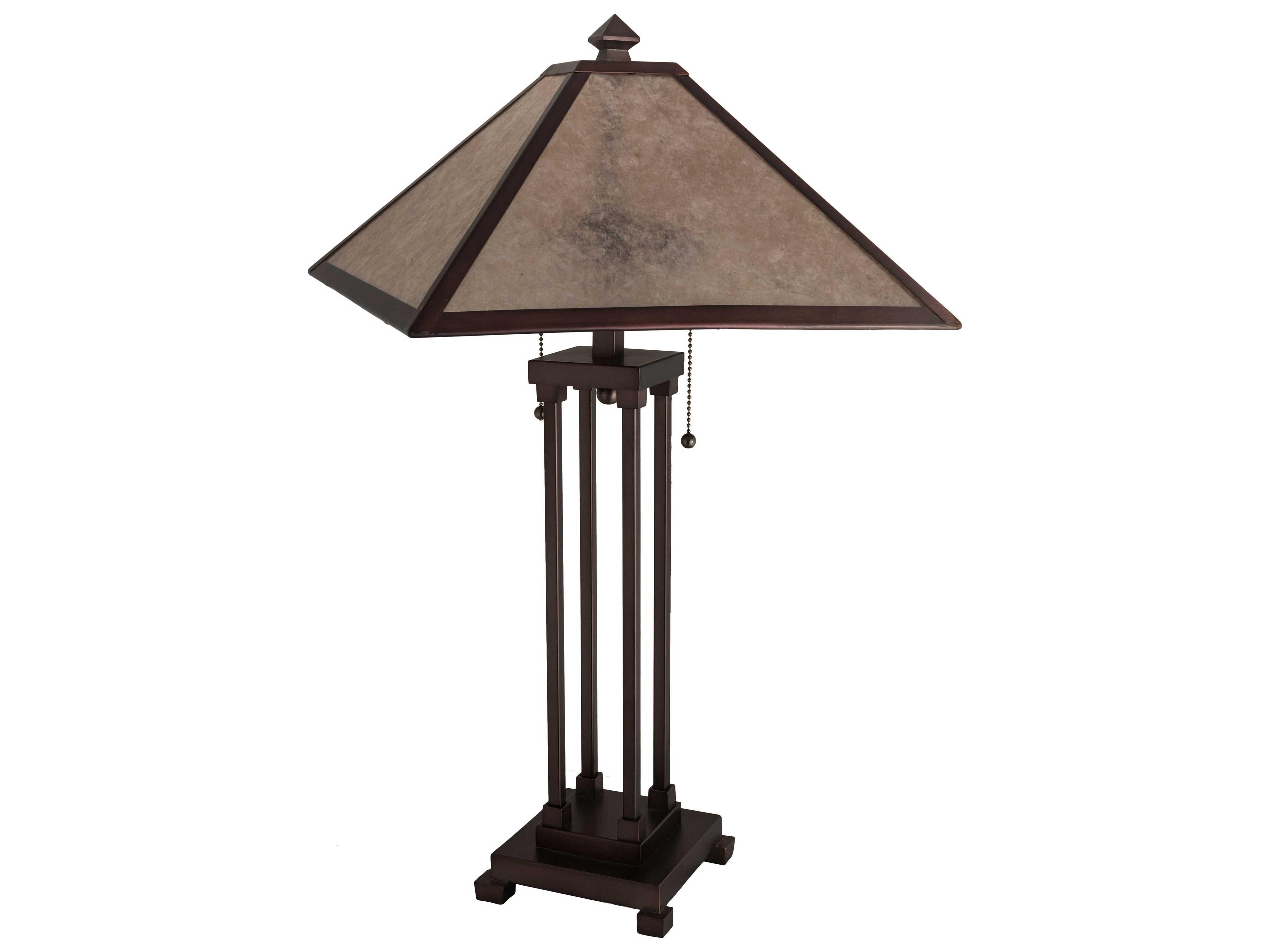 Meyda Mission Mahogany Bronze Brown Buffet Lamp