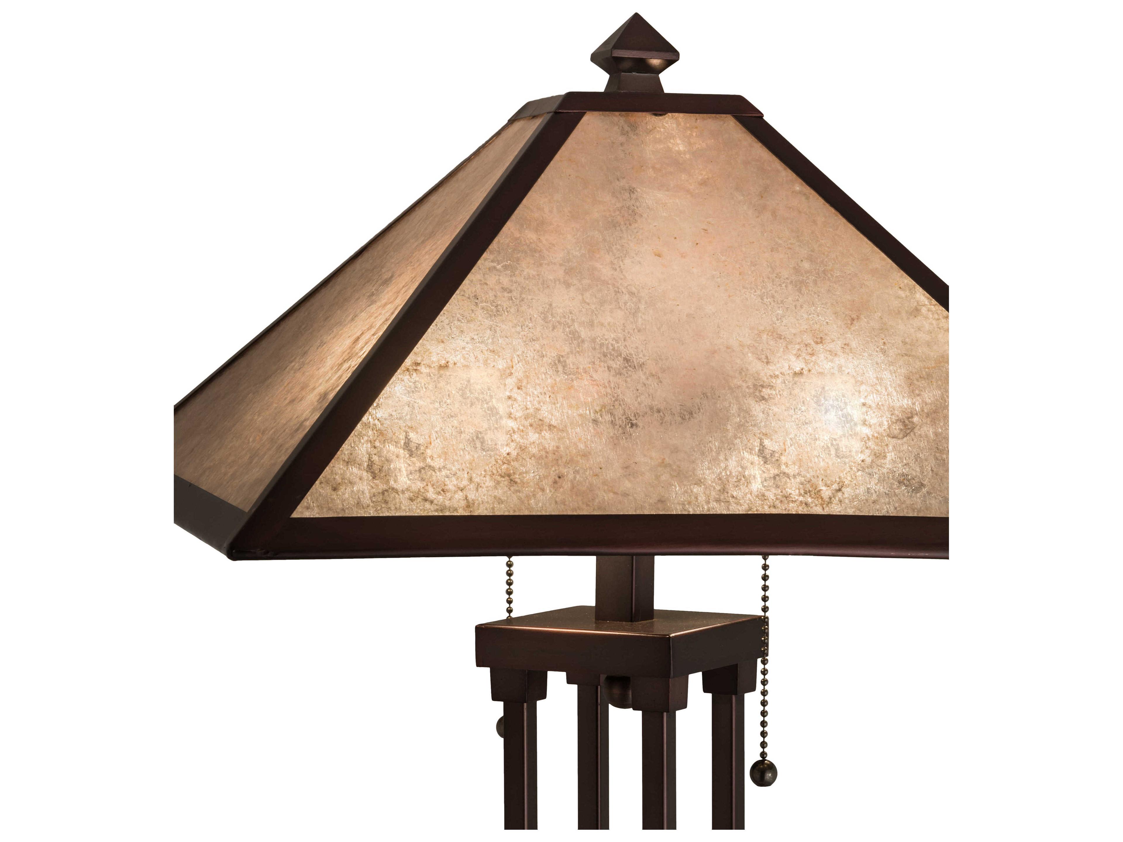 Meyda Mission Mahogany Bronze Brown Buffet Lamp