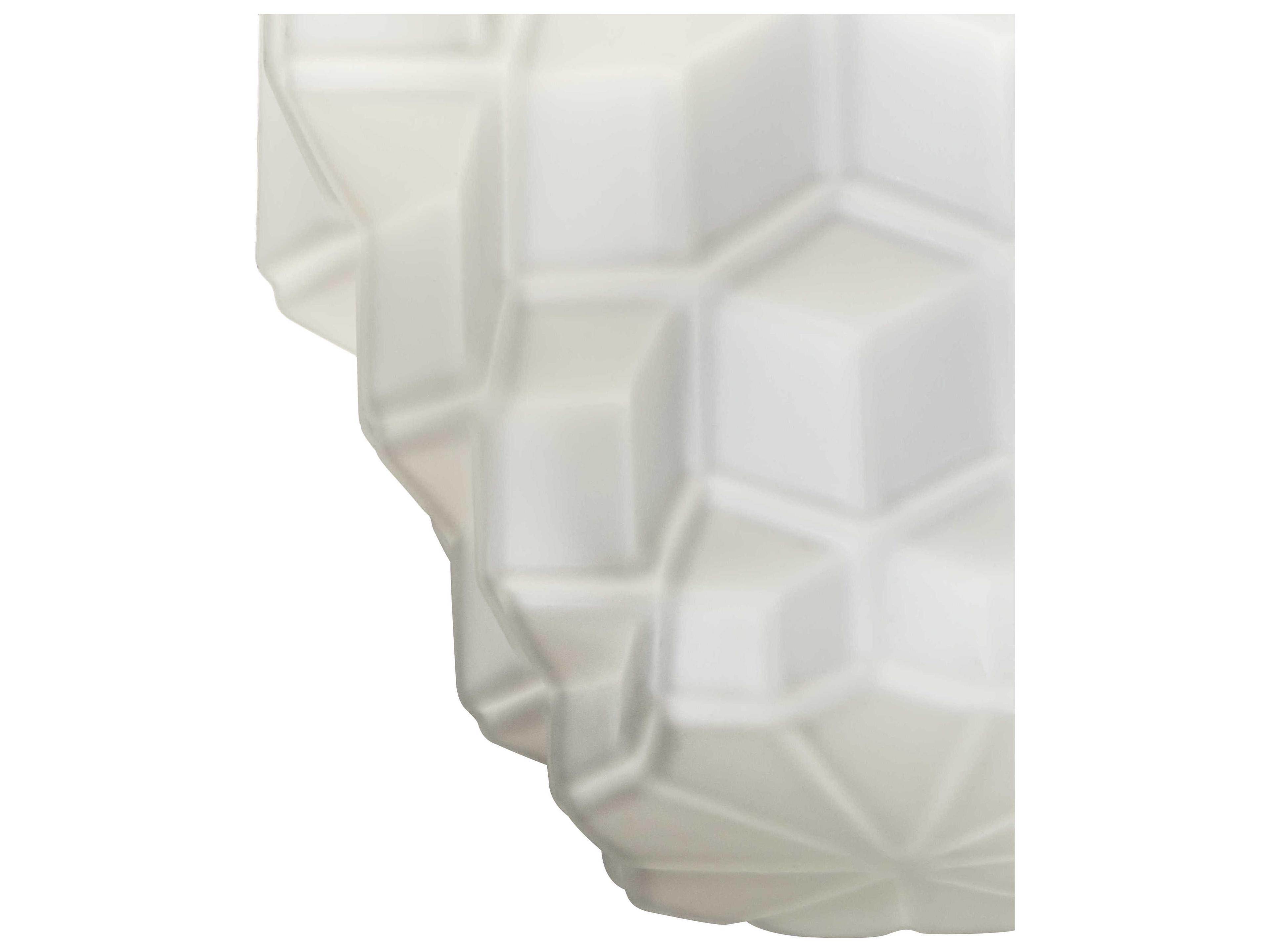 Meyda Paramount 1-Light Black White Glass Mini Pendant