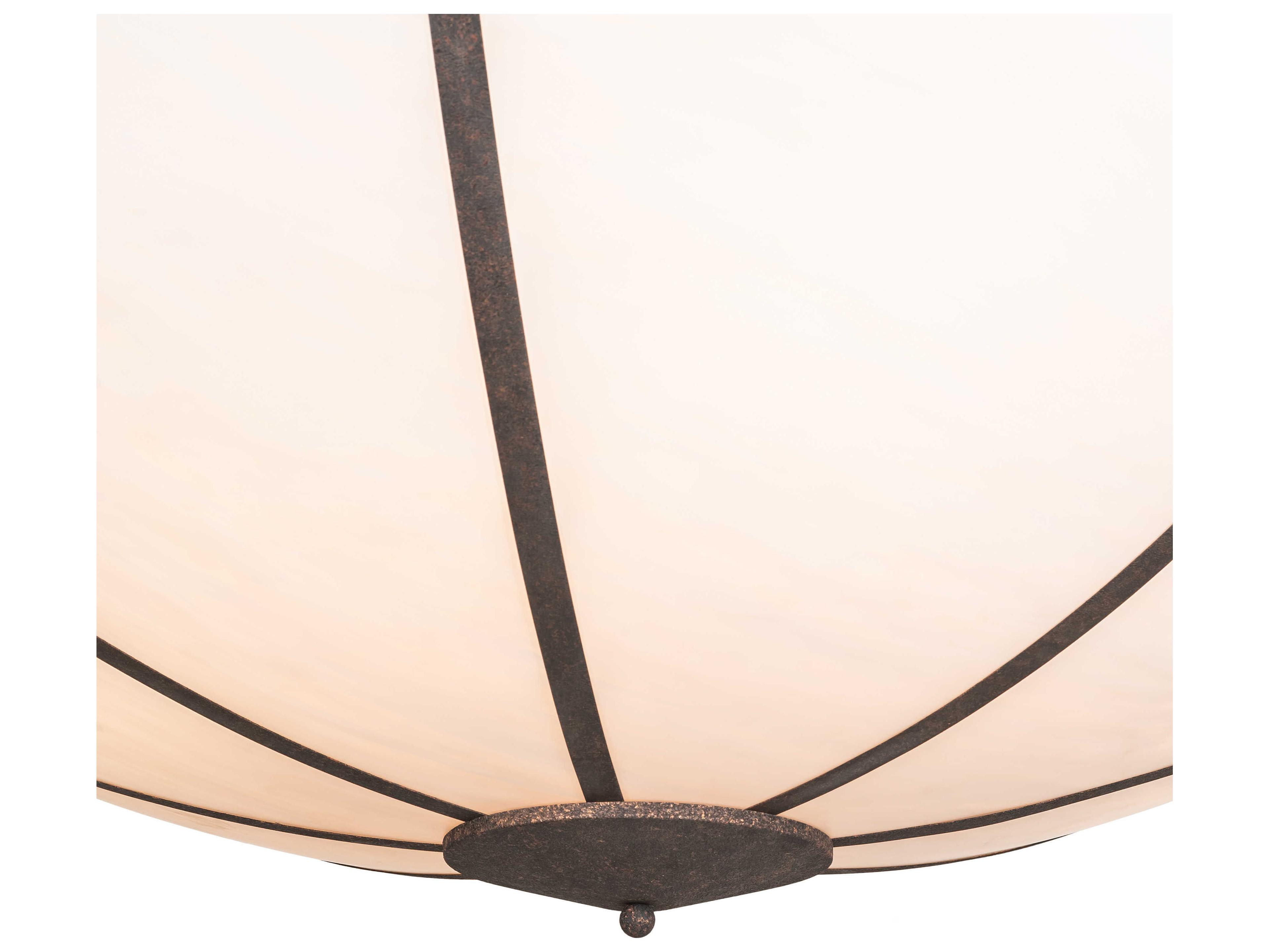 Meyda Commerce 8-Light Chocolate Beige Brown Bowl Semi Flush Mount