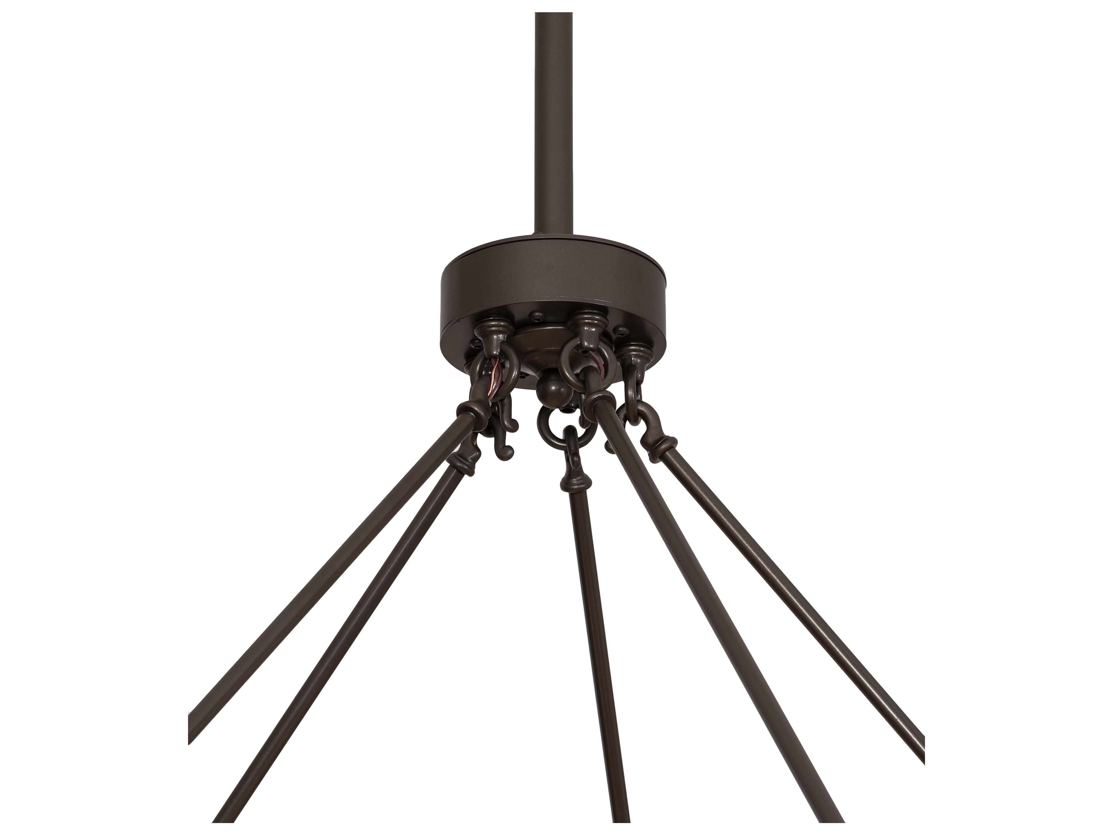 Meyda Loxley 10-Light Bronze White Cylinder Round Chandelier