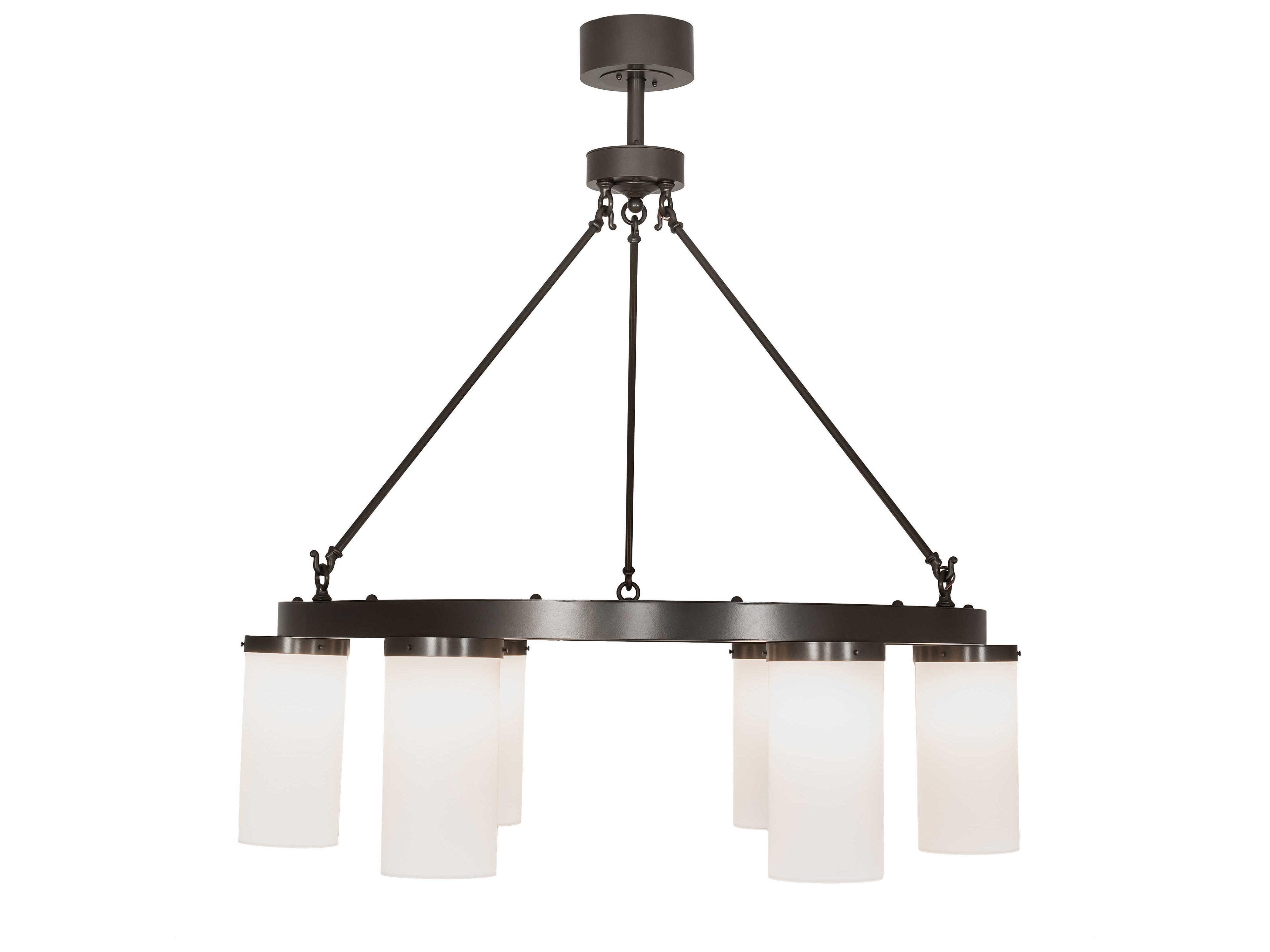 Meyda Loxley 6-Light Bronze Black Cylinder Round Chandelier