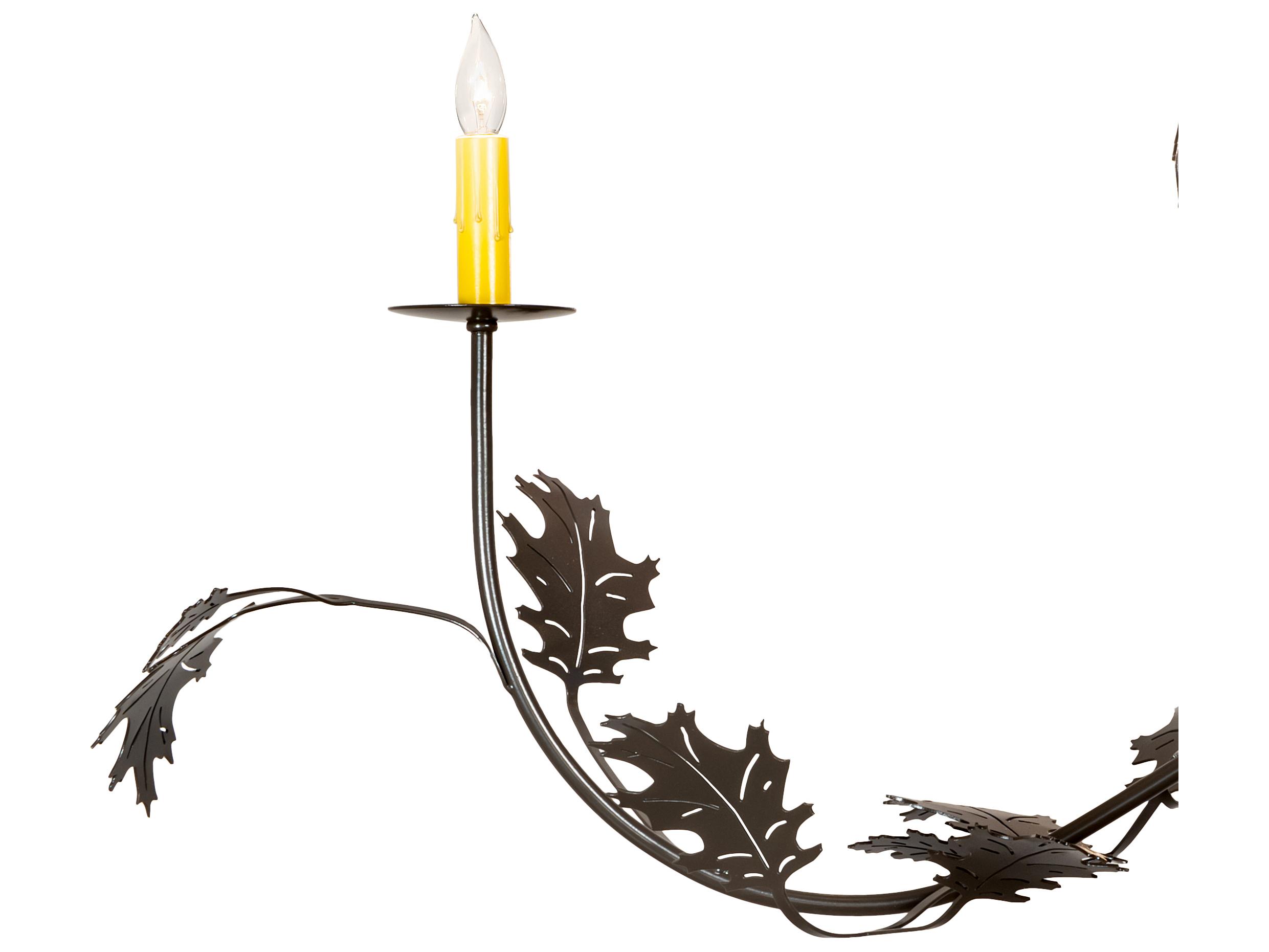 Meyda Oak Leaf 15-Light Timeless Bronze Candelabra Chandelier