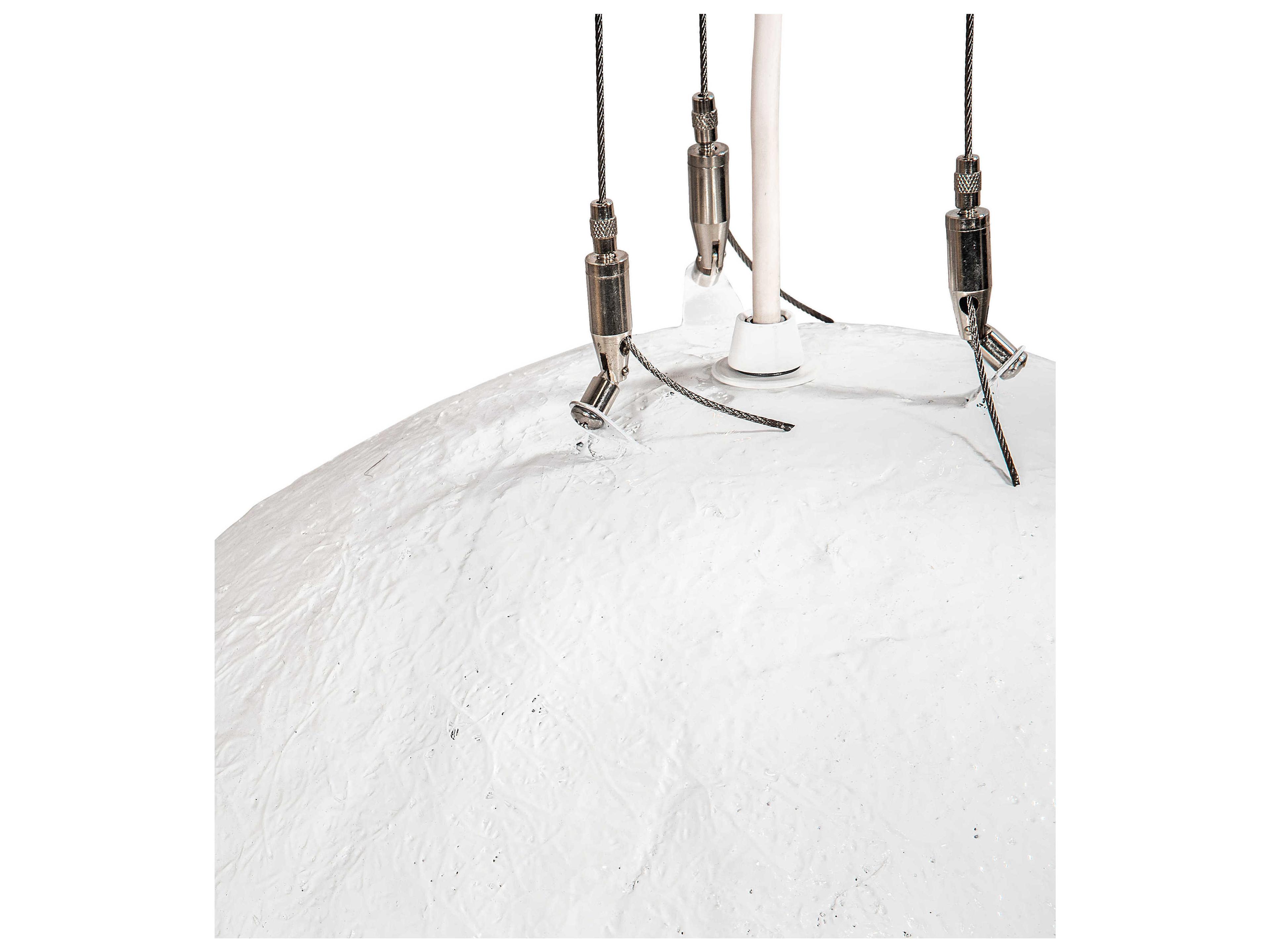 Meyda Gravity 1-Light White Silver Bowl Pendant