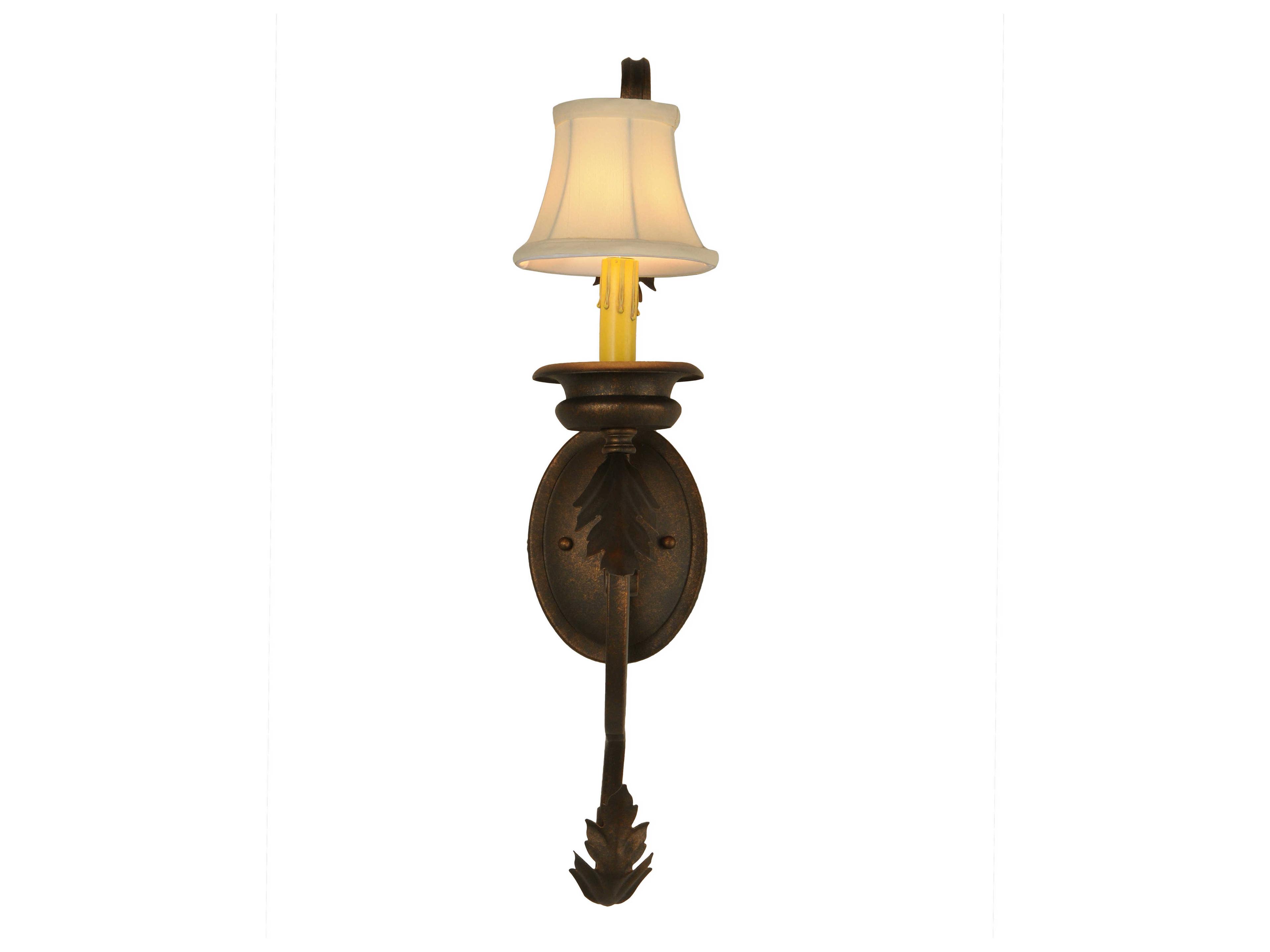 Meyda Josephine 1-Light Chocolate Gold Brown Wall Sconce